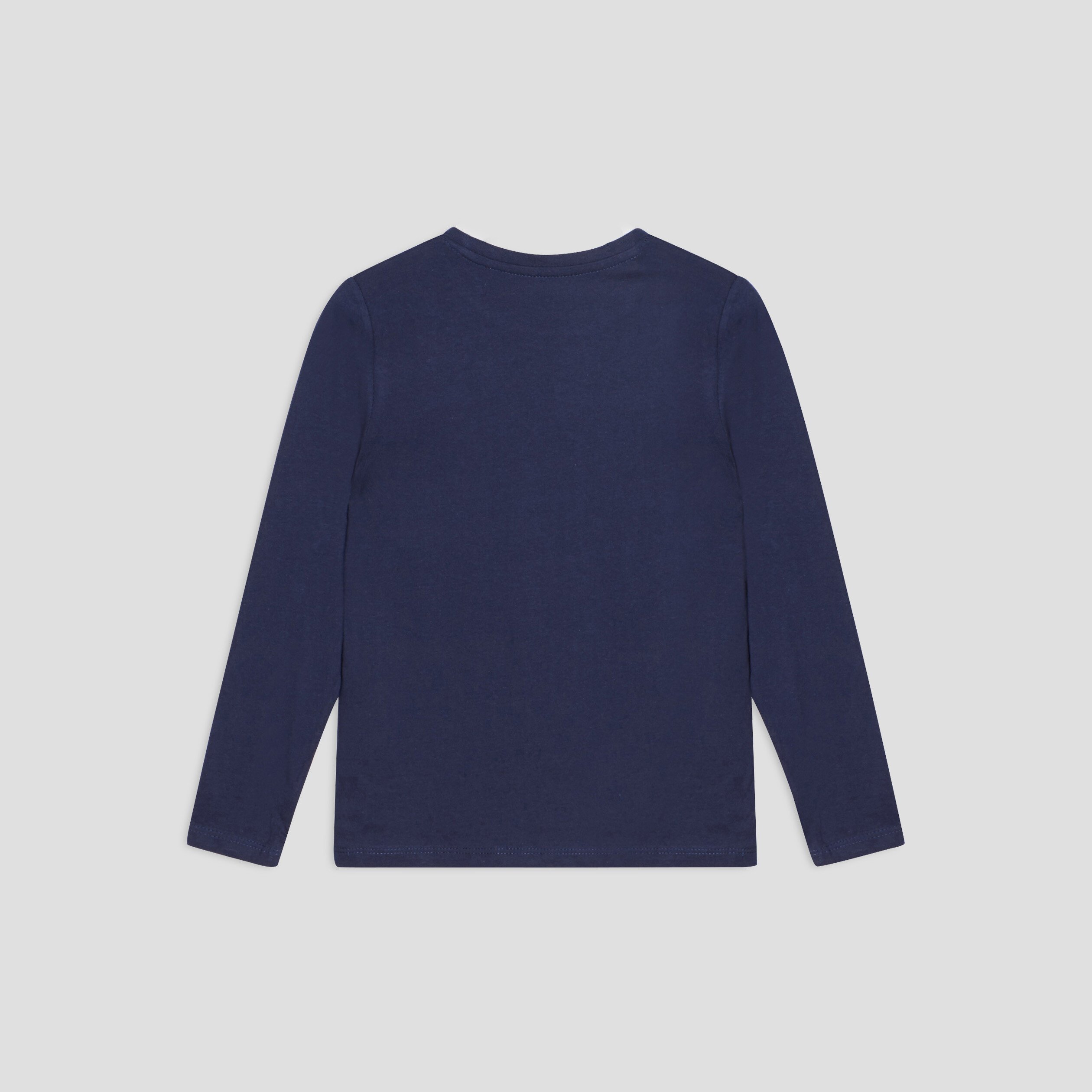 t shirt manches longues bleu marine garcon T-shirt manches longues bleu marine garçon