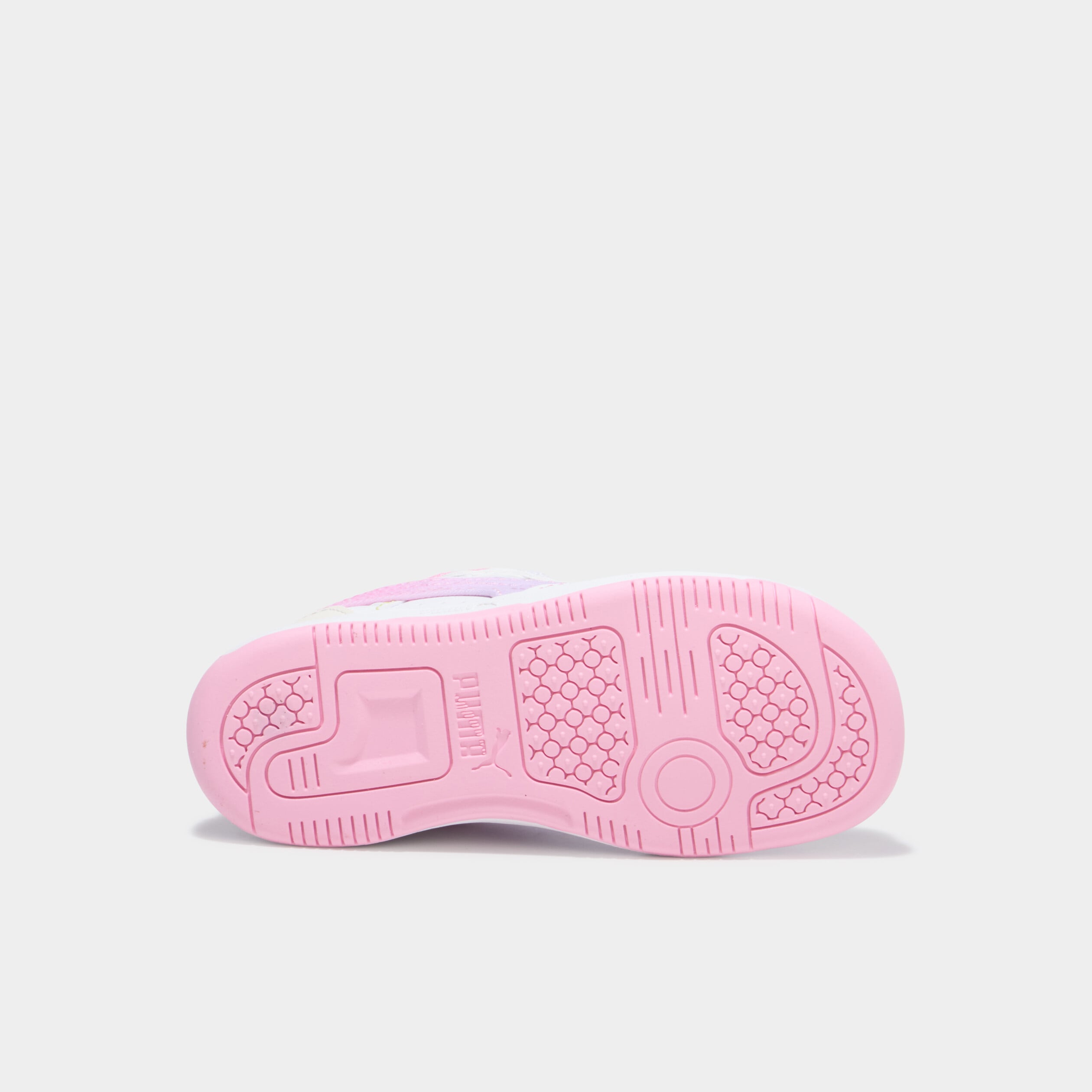 Baskets &agrave; lacets Puma Rebound Come rose clair fille