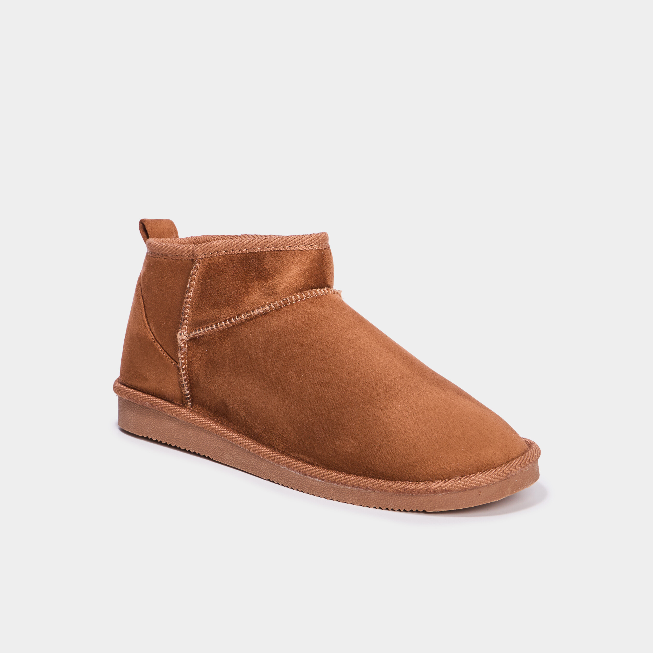 Bottines fourr&eacute;es marron femme