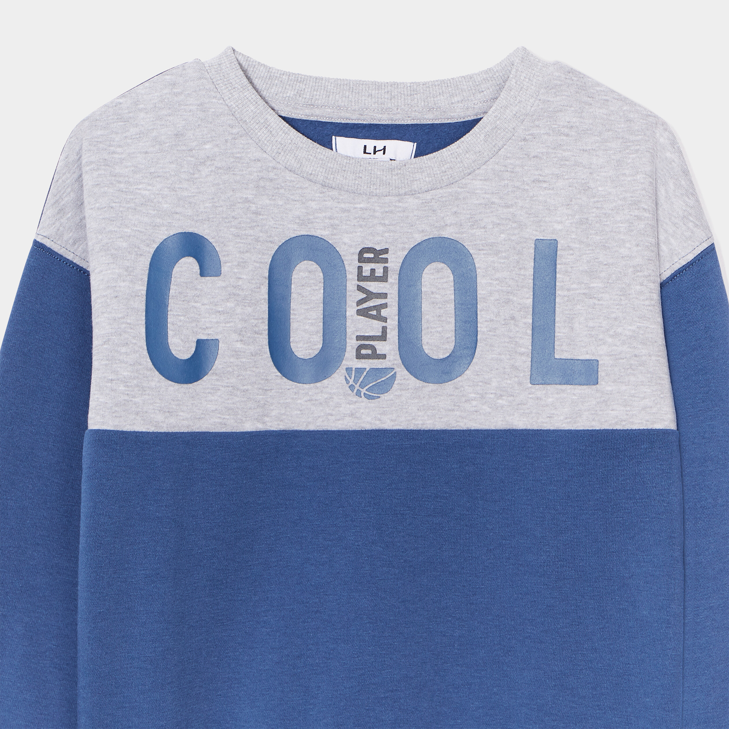 sweat print col rond manches longues bleu fonce garcon Sweat print col rond manches longues bleu foncé garçon