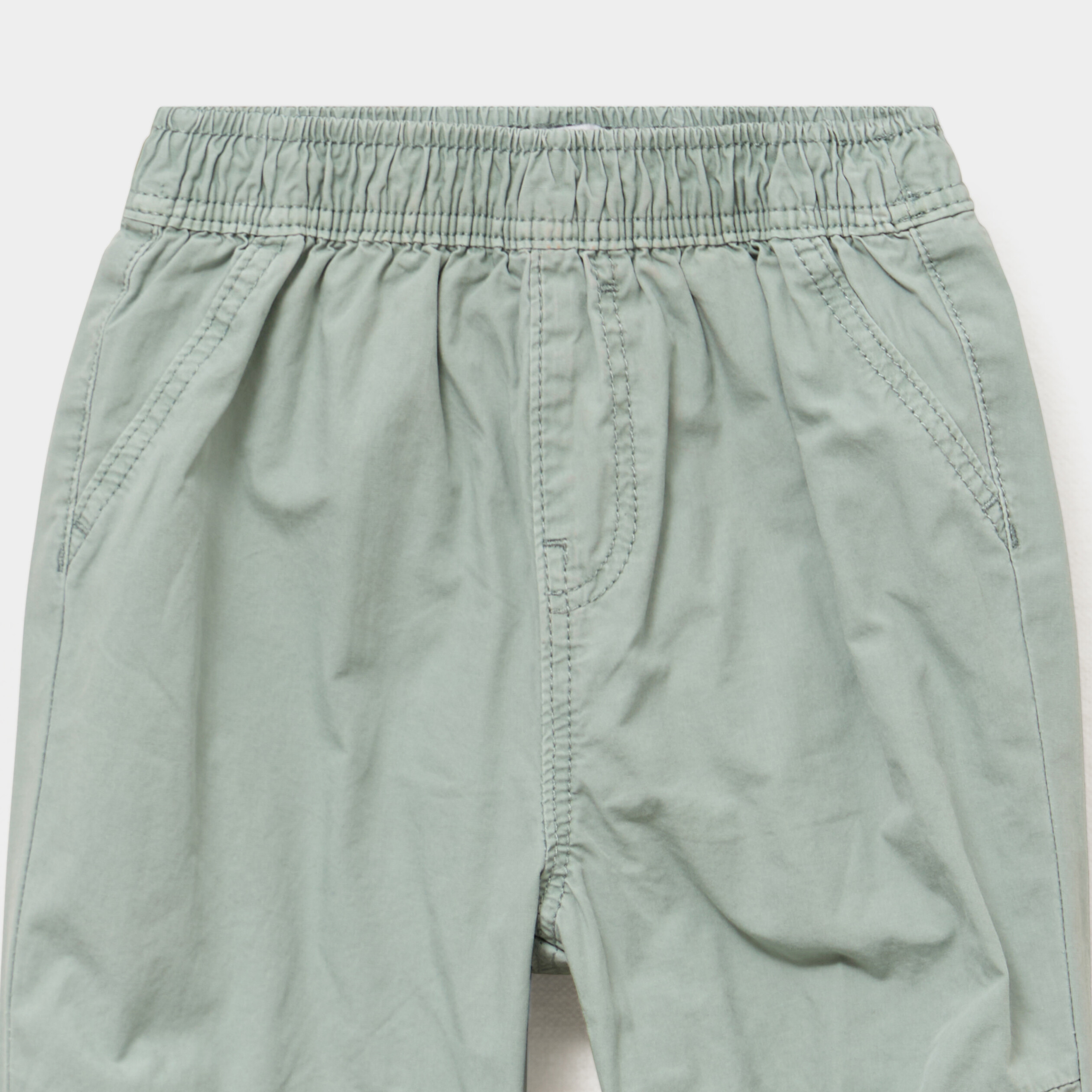 Pantalon jogger doublage coton vert pastel b&eacute;b&eacute; fille