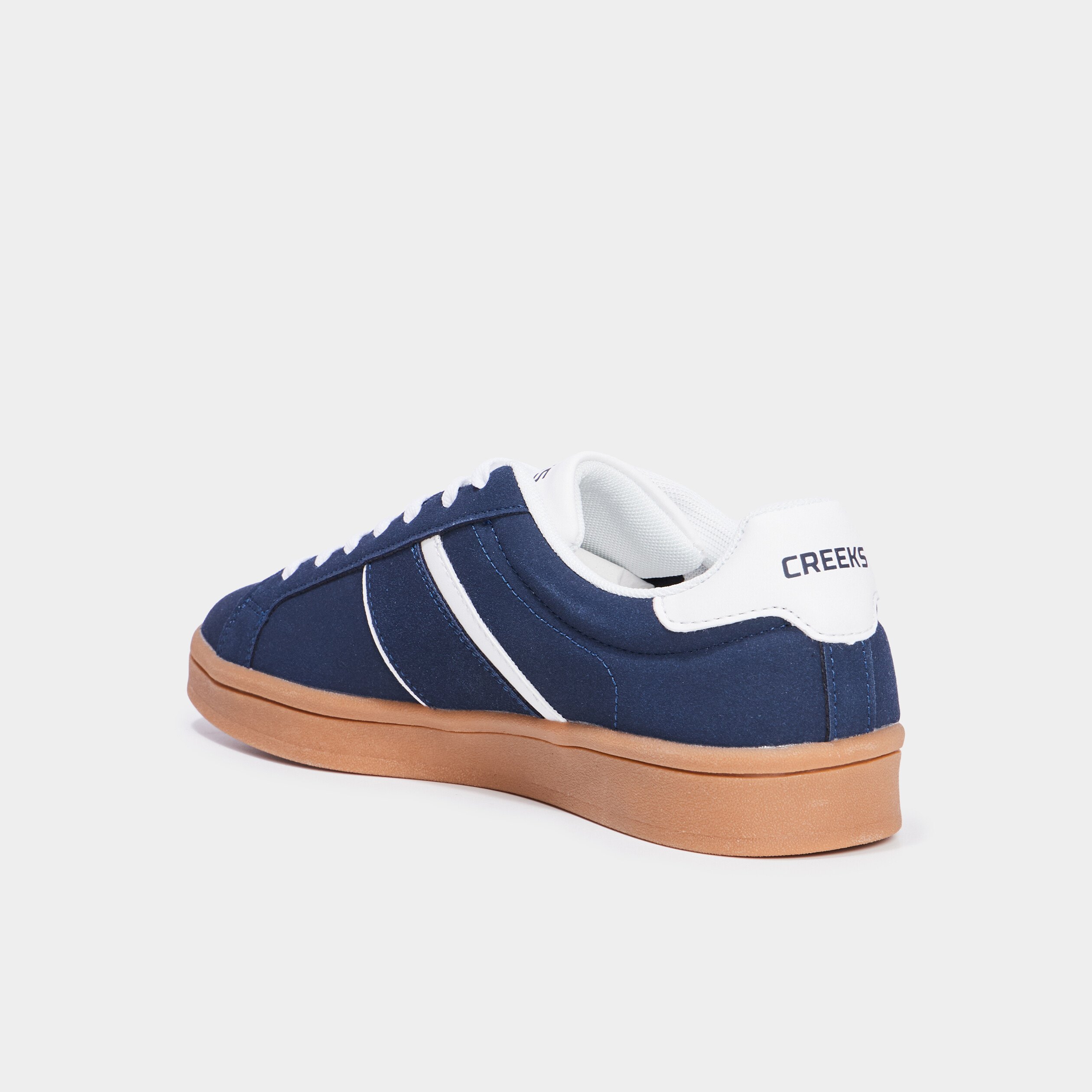 tennis basses a lacets effet daim bleu marine homme Tennis basses à lacets effet daim bleu marine homme