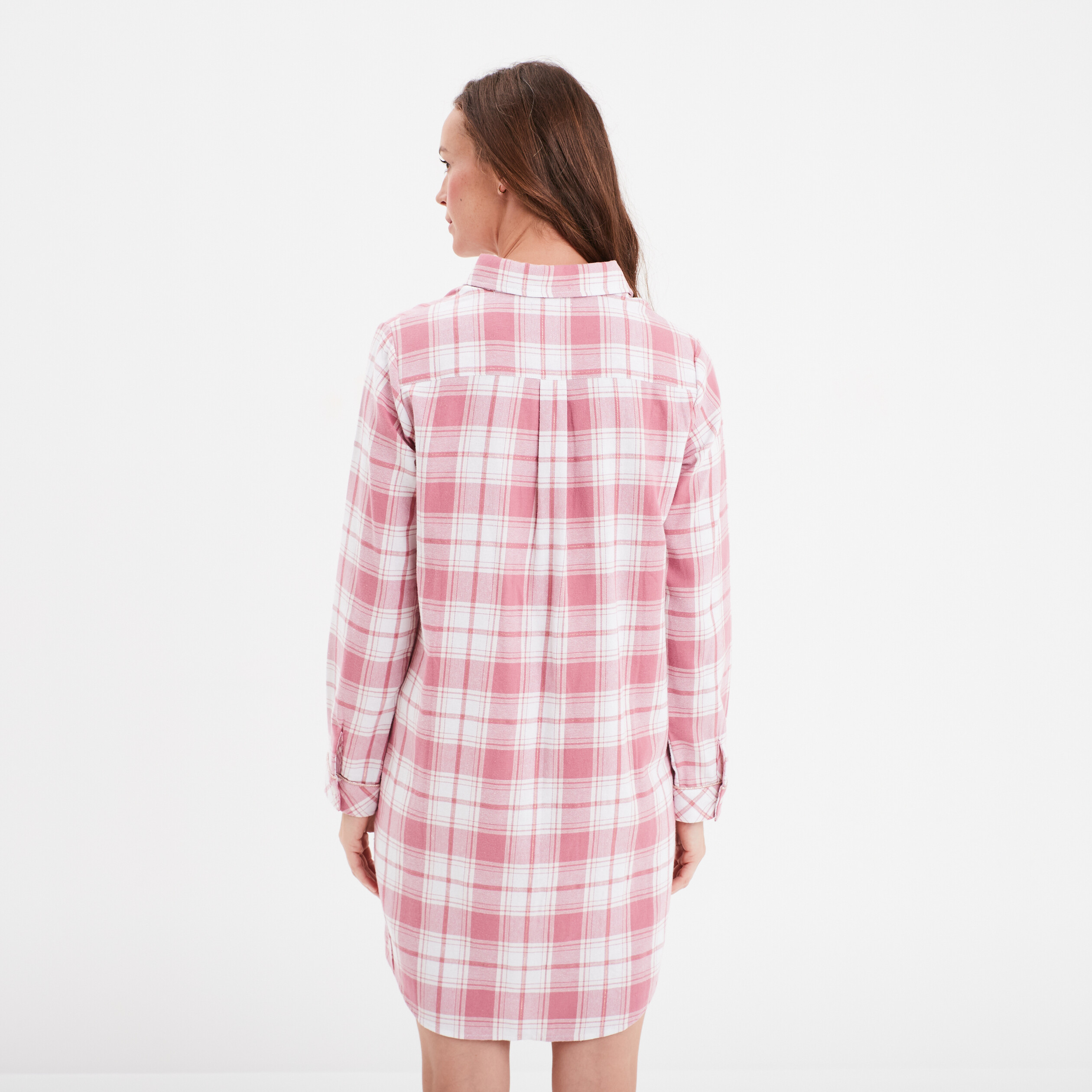 chemise de nuit droite boutonnee rose femme Chemise de nuit droite boutonnée rose femme