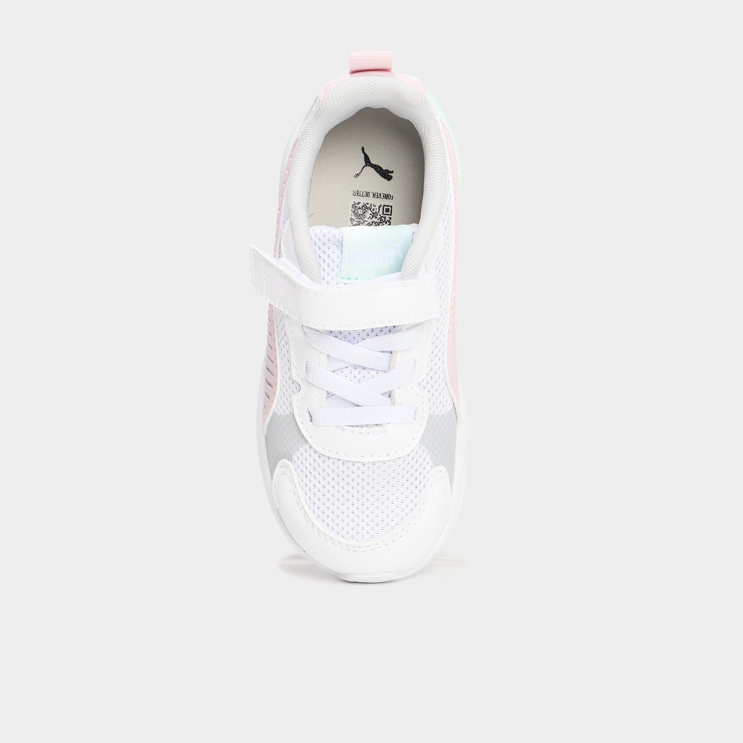 Baskets running &agrave; scratchs Puma XRAY vert pastel fille