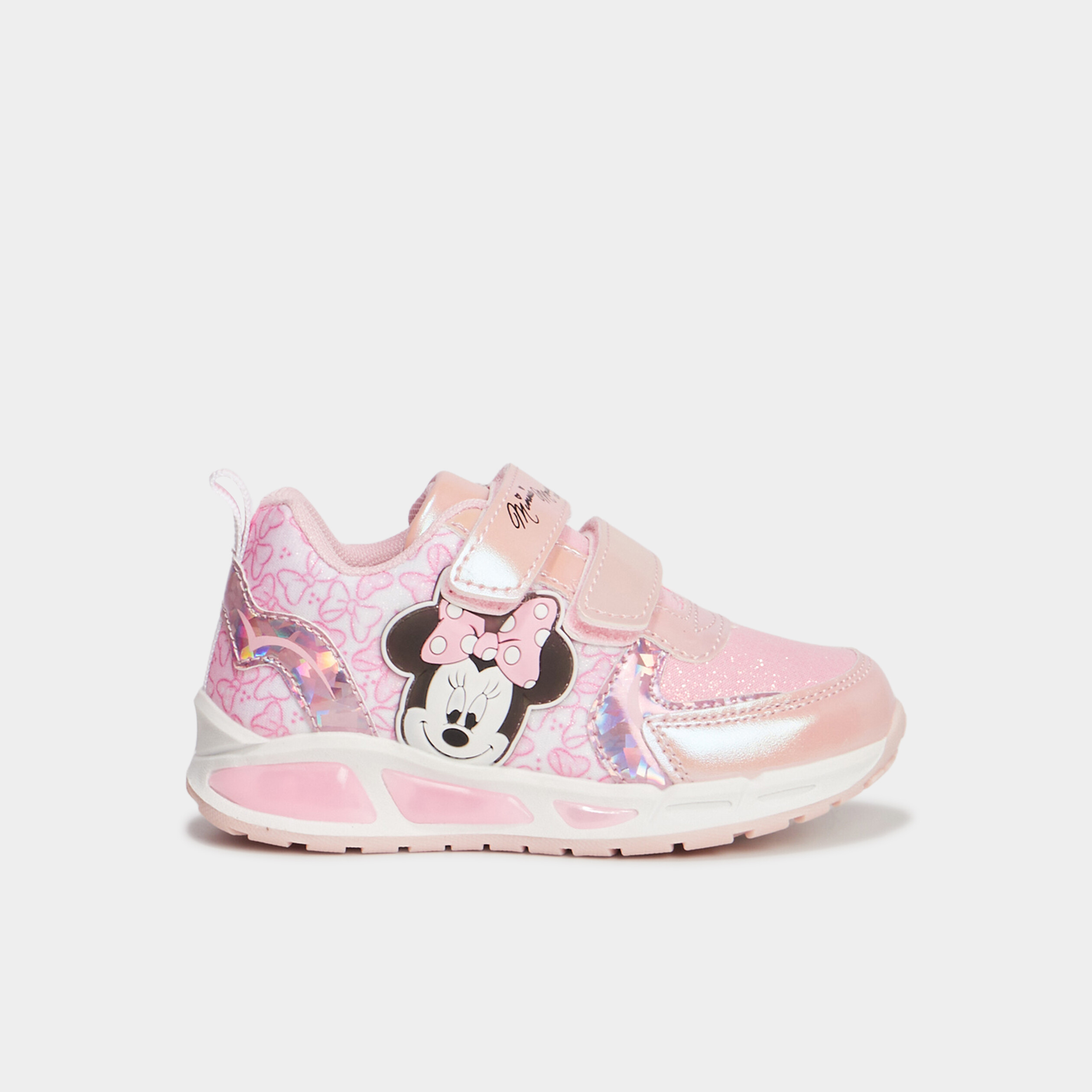 Baskets running lumineuses Minnie rose fille