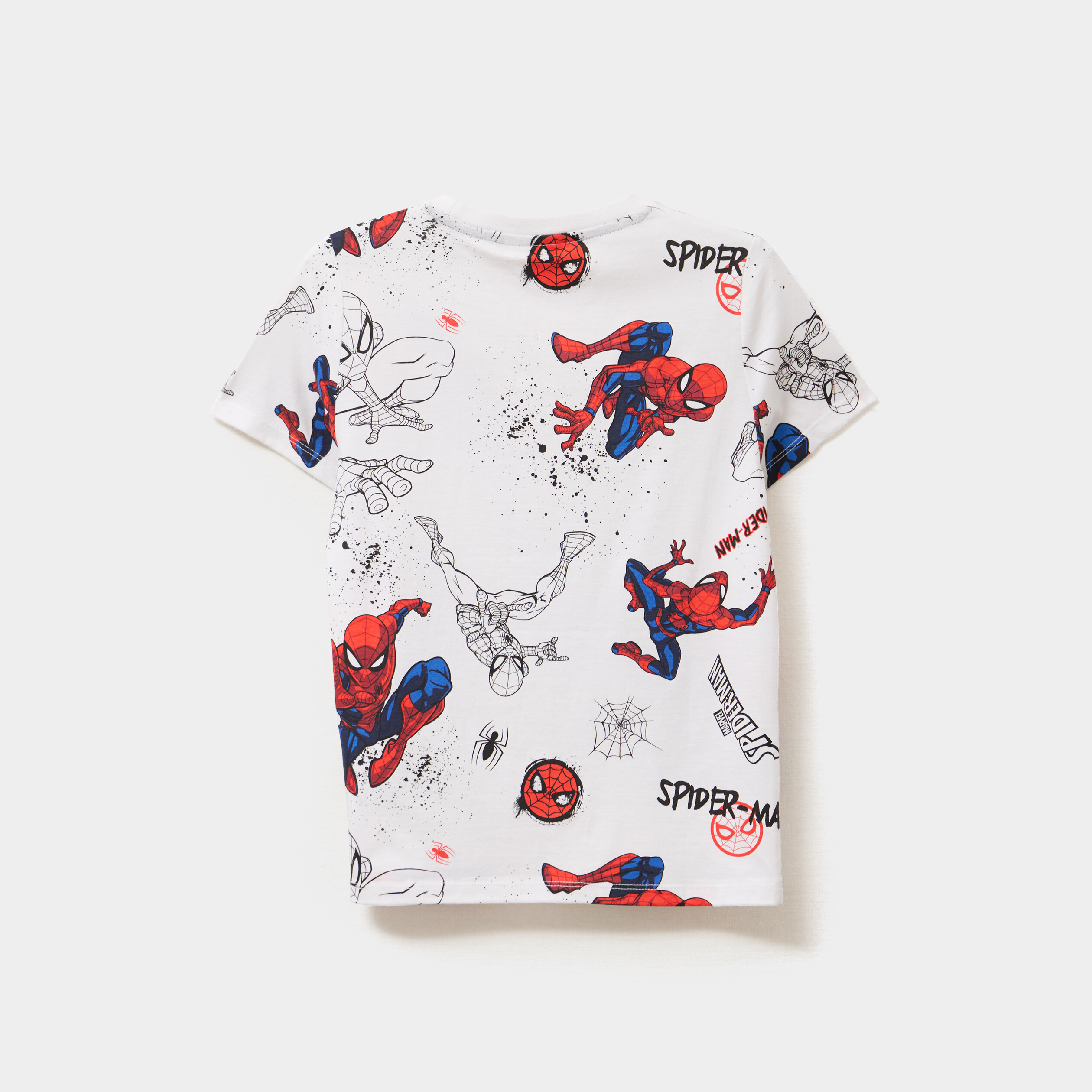 t shirt manches courtes spider man blanc garcon T-shirt manches courtes Spider-Man blanc garçon