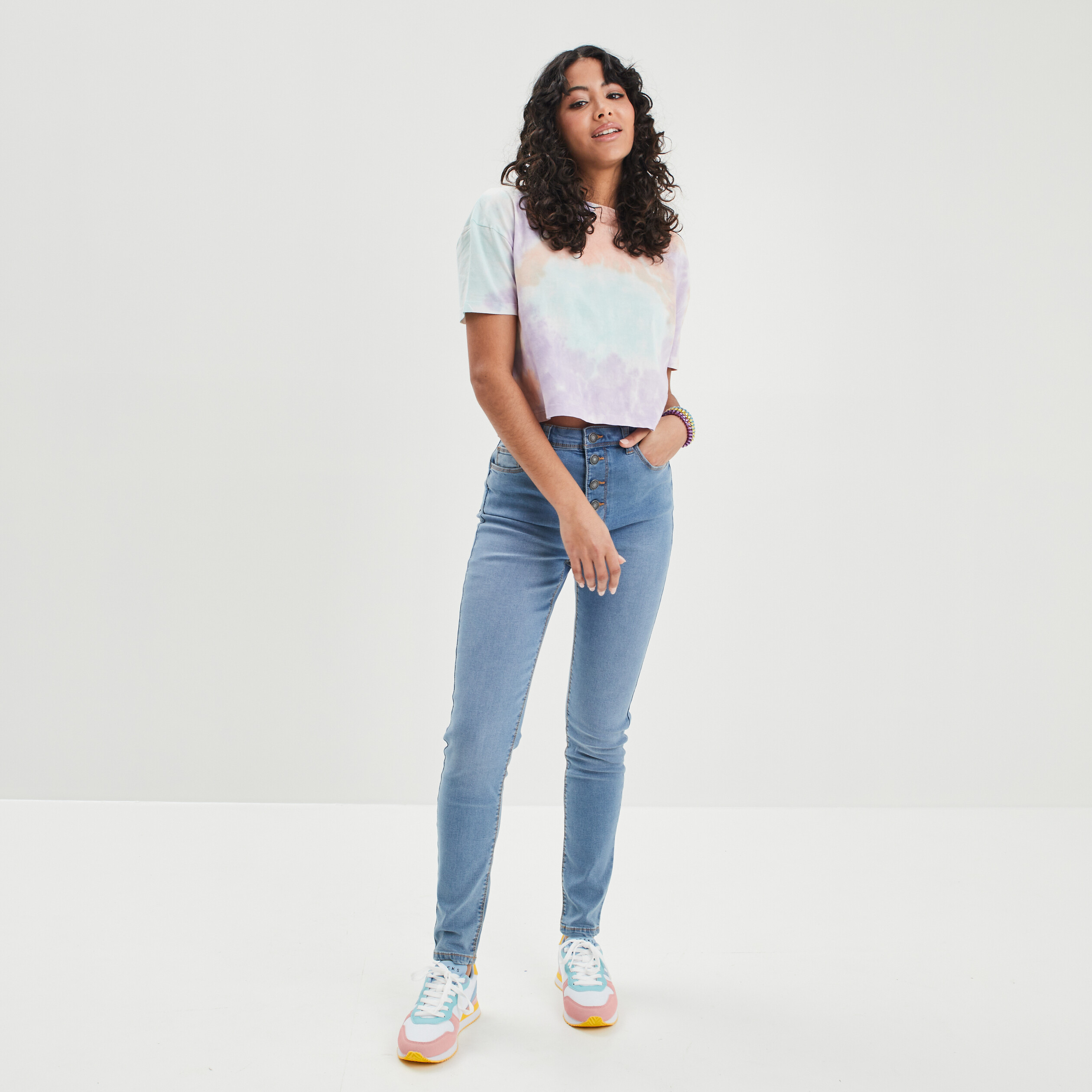t shirt cropped oversize creeks rose femme T-shirt cropped oversize Creeks rose femme