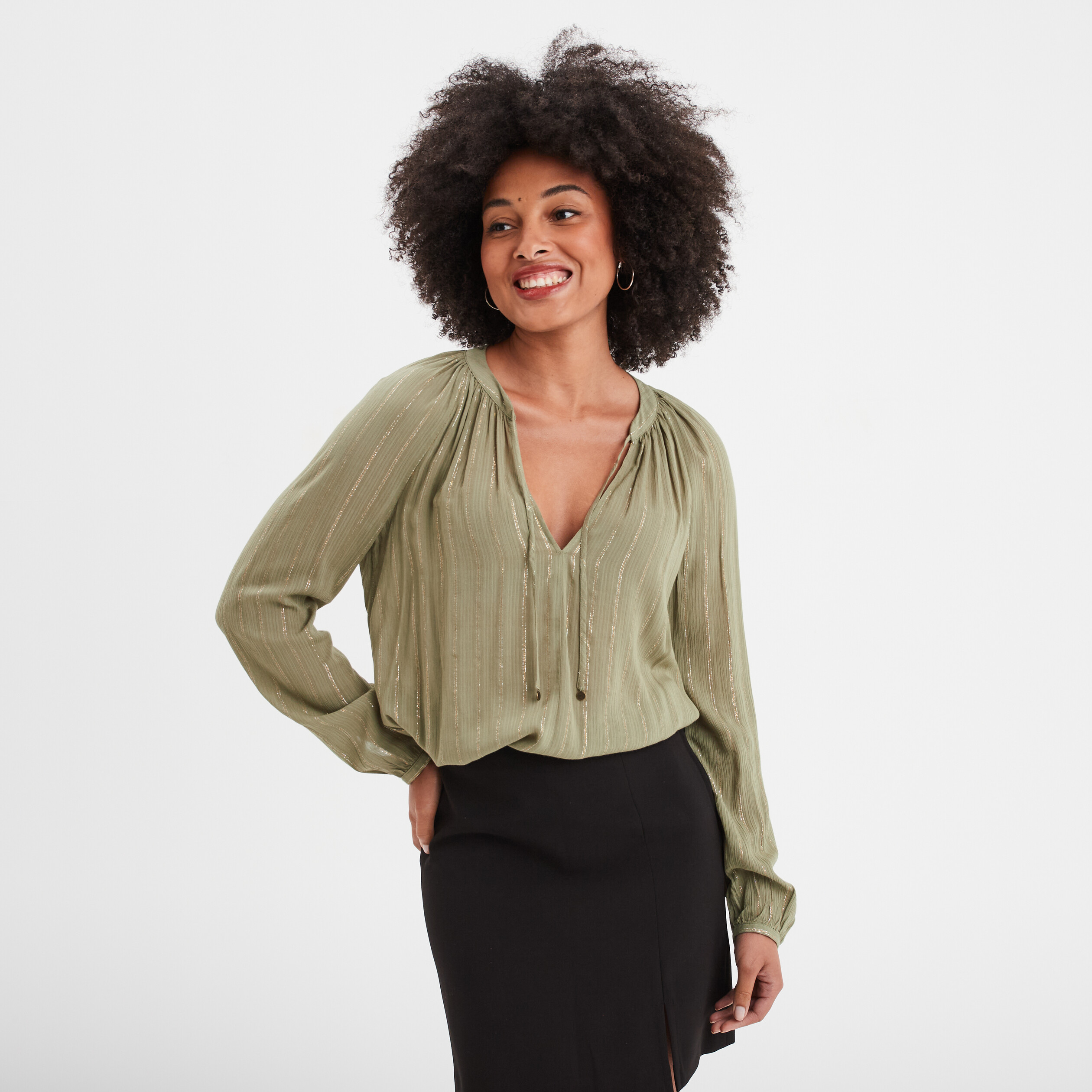 Blouse femme kaki deals