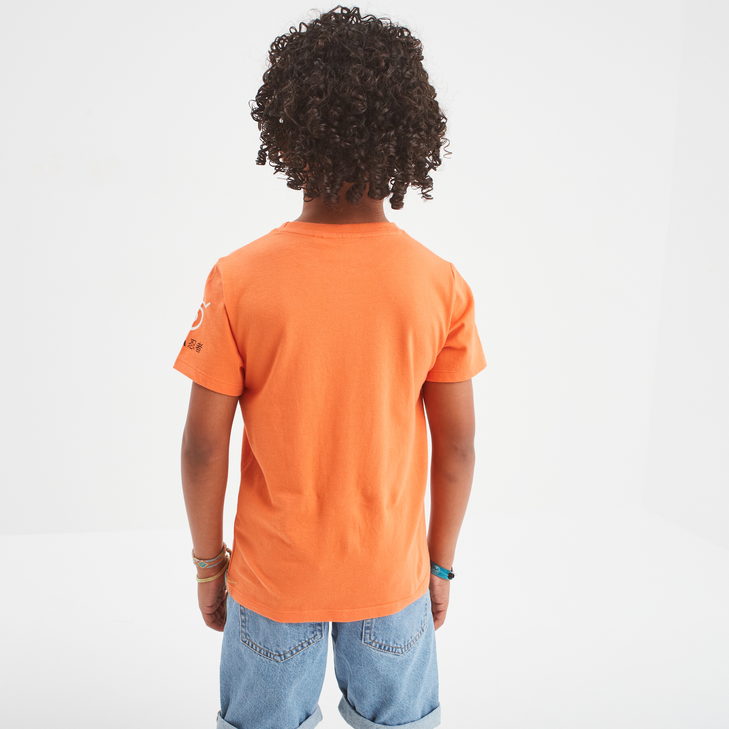 t shirt manches courtes naruto orange fonce garcon T-shirt manches courtes Naruto orange foncé garçon