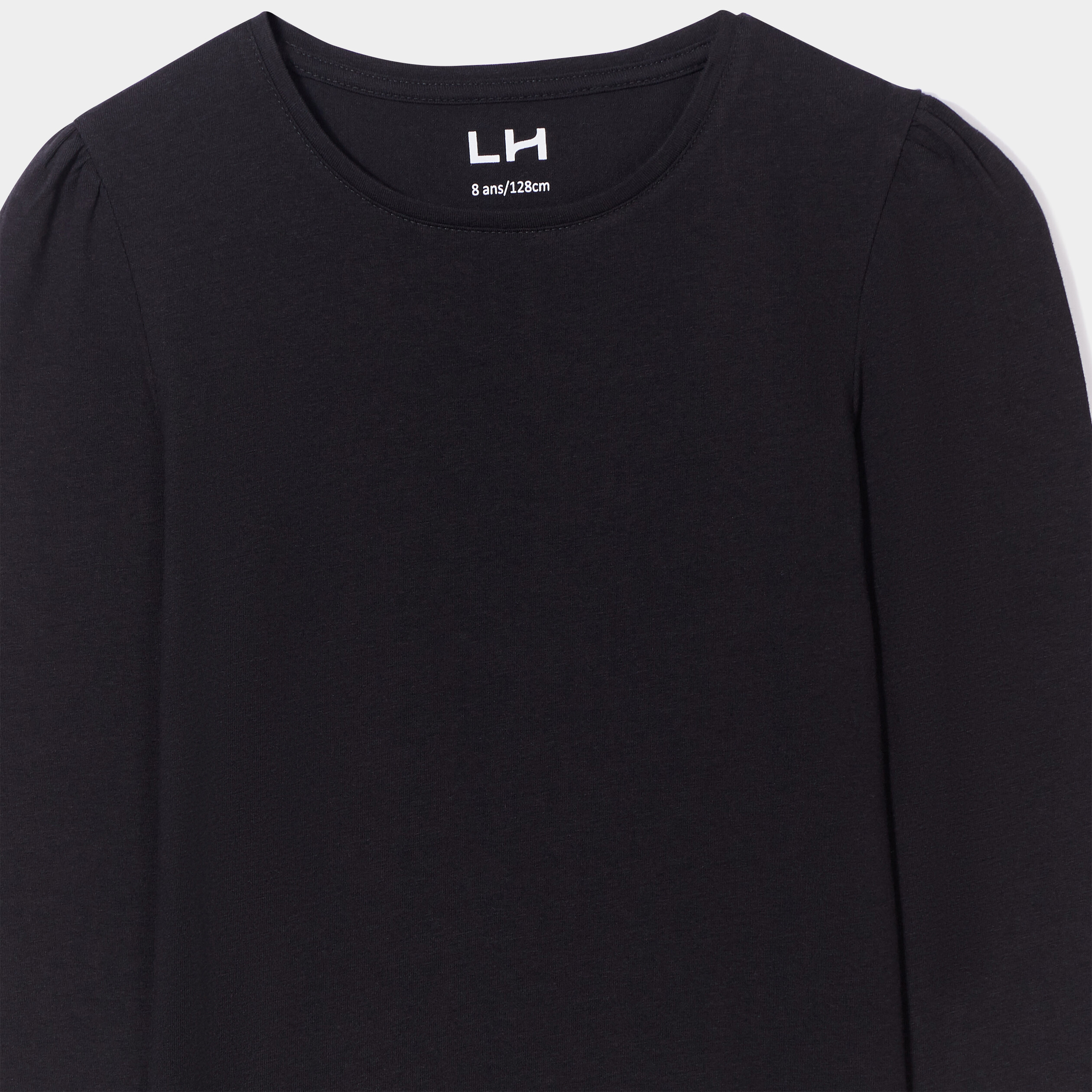 Tee shirt manche longue noir fille outlet