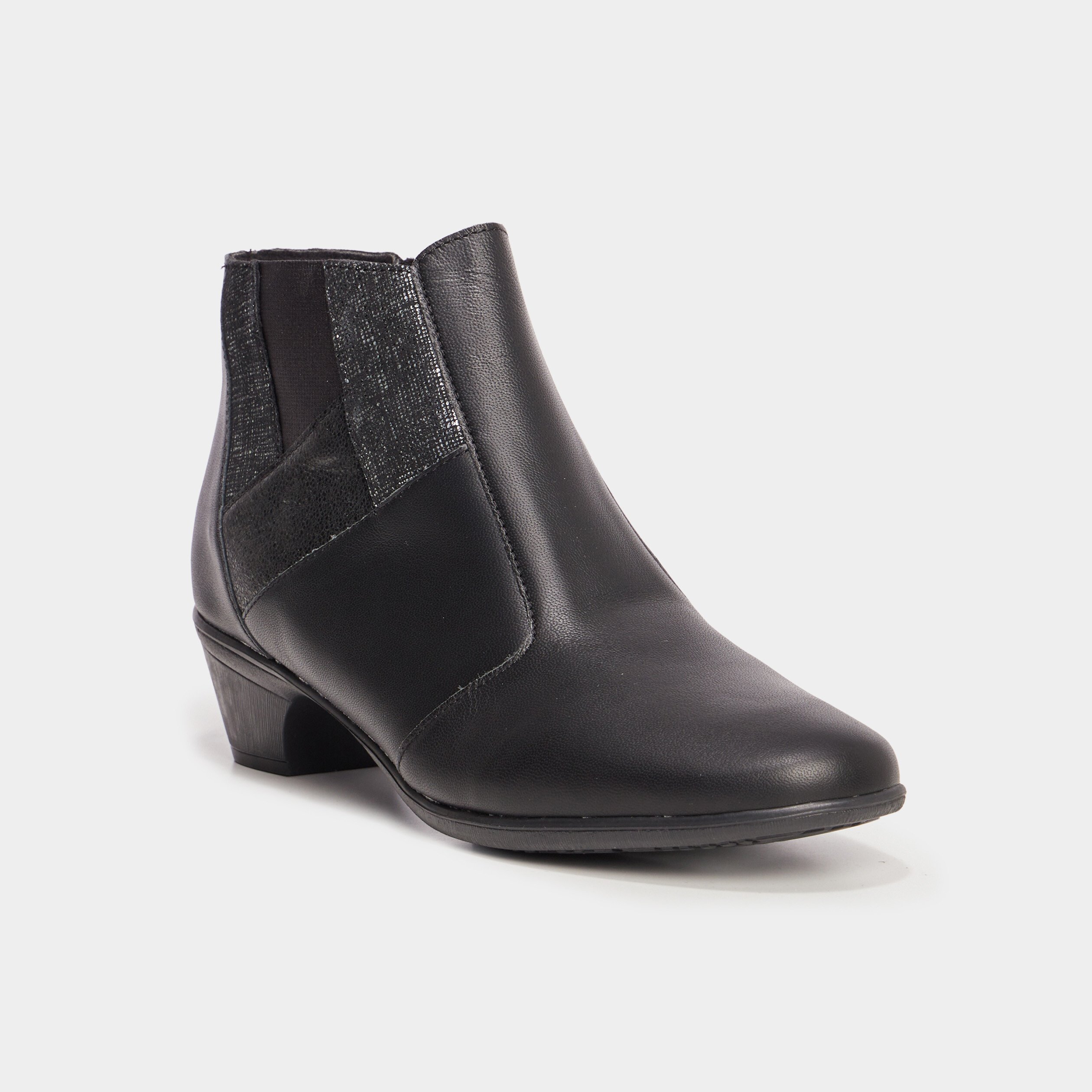 boots talons fermeture zippee cuir noir femme Boots talons fermeture zippée cuir noir femme