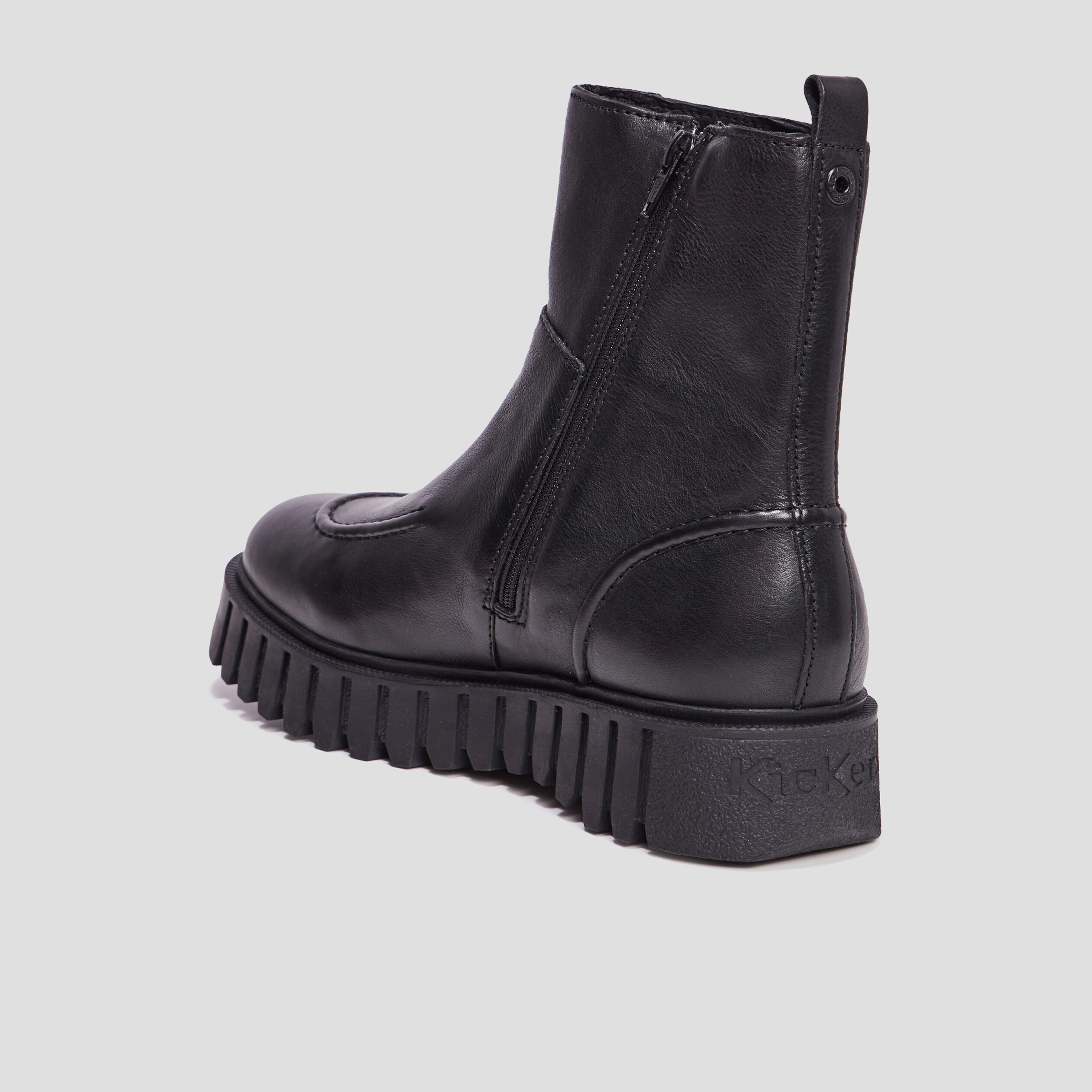 bottines en cuir kickers kickfancy noir femme Bottines en cuir Kickers Kickfancy noir femme