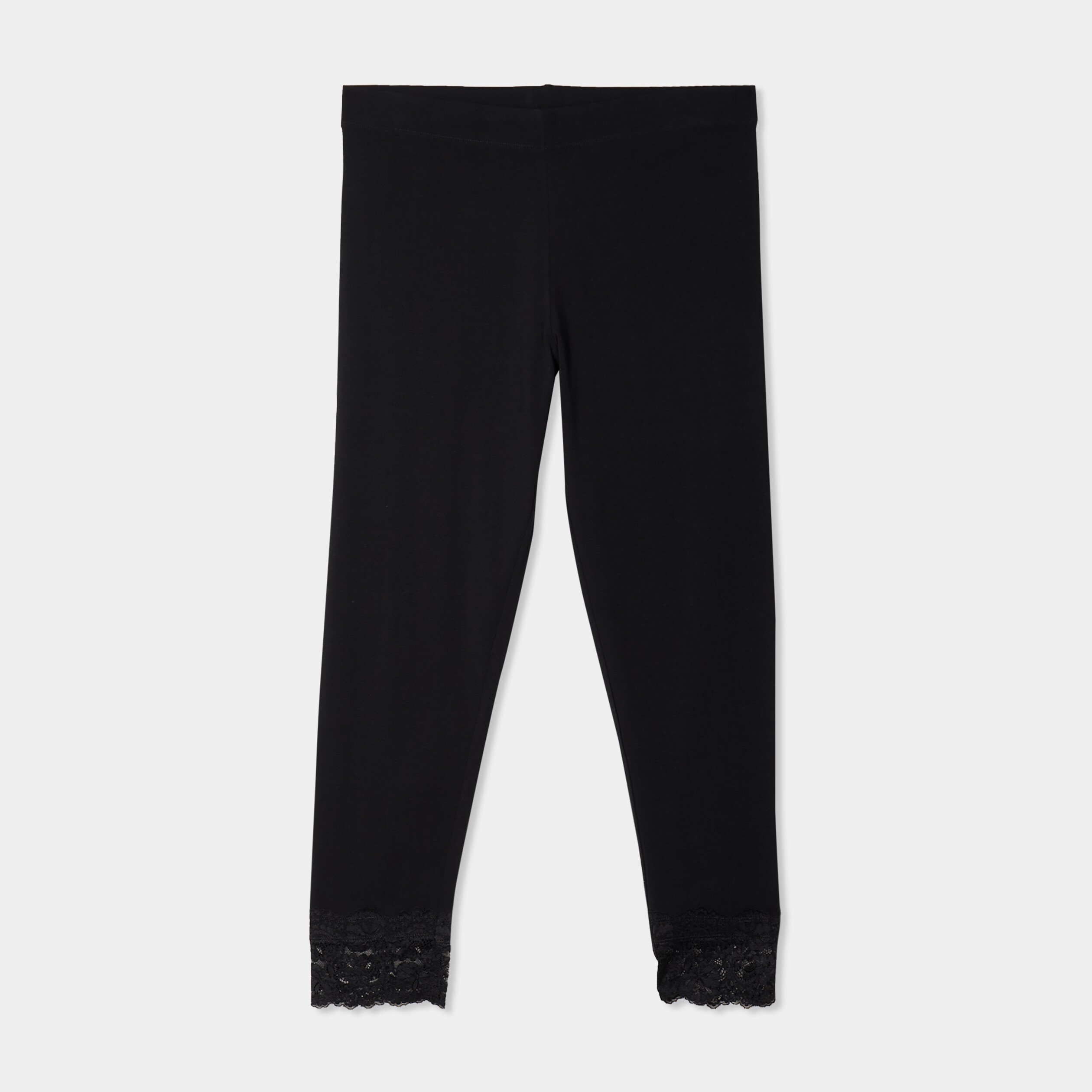 legging cheville dentelle coton noir femmegt Legging cheville dentelle coton noir femme grande taille