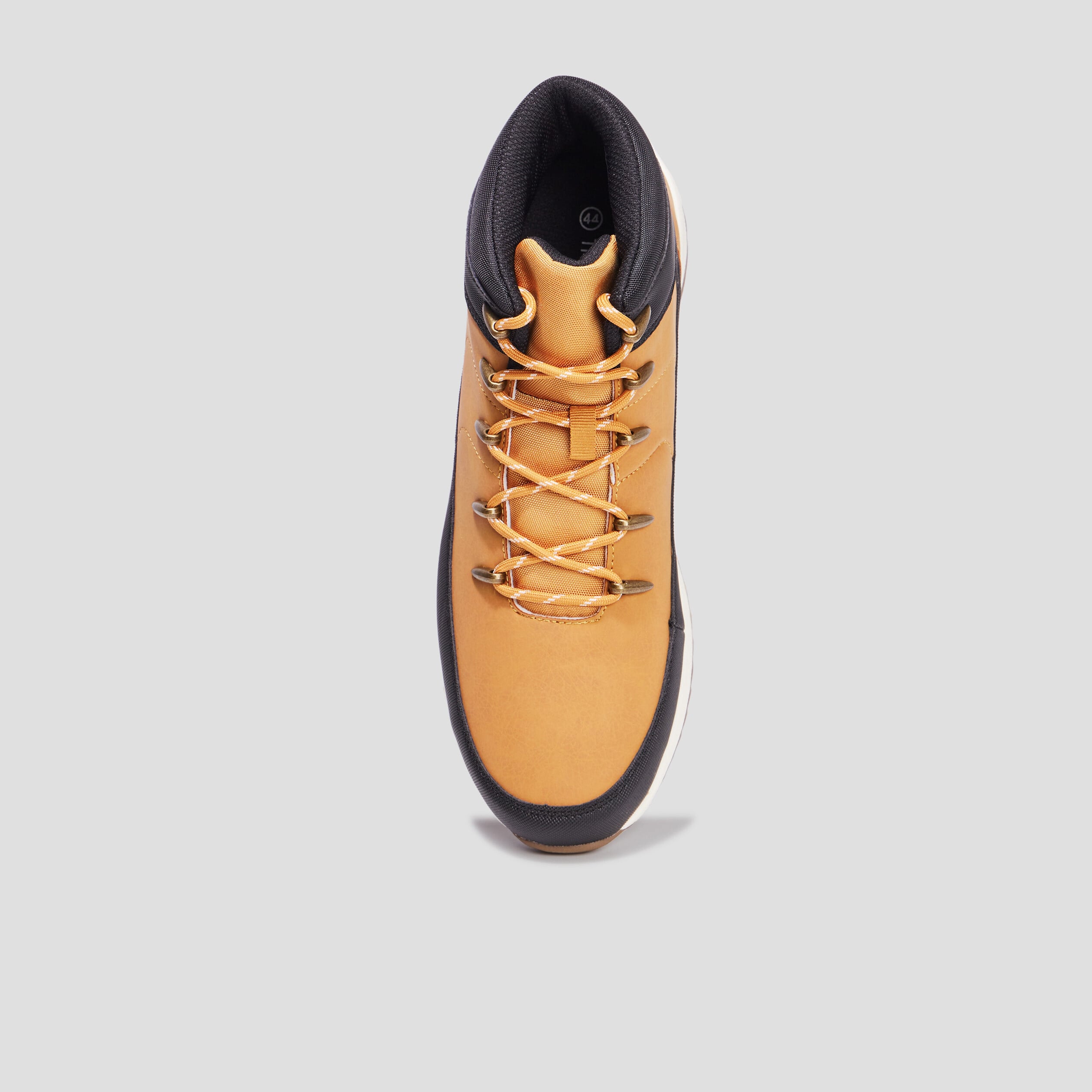 Bottines montantes &agrave; lacets jaune homme