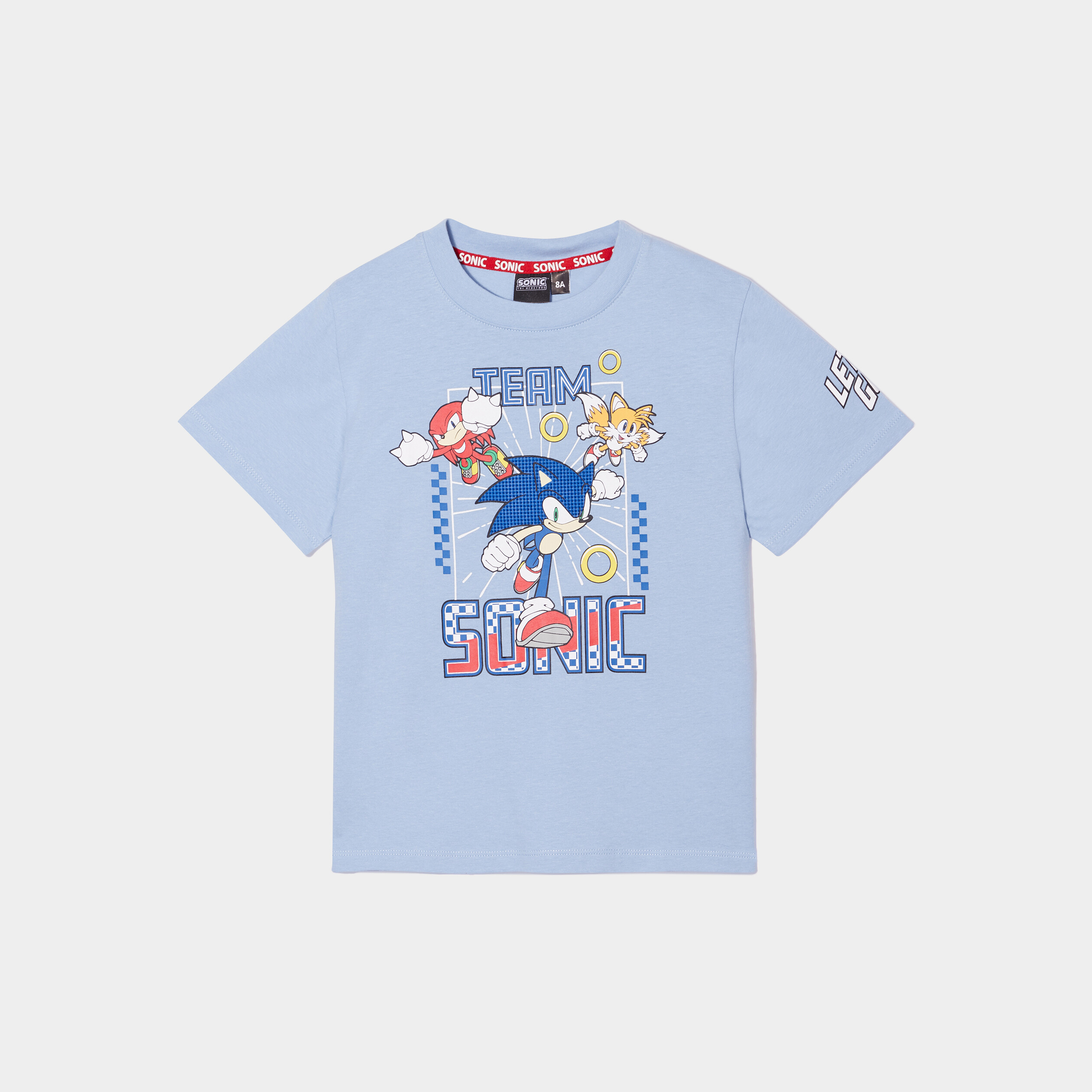 t shirt manches courtes sonic bleu garcon T-shirt manches courtes Sonic bleu garçon
