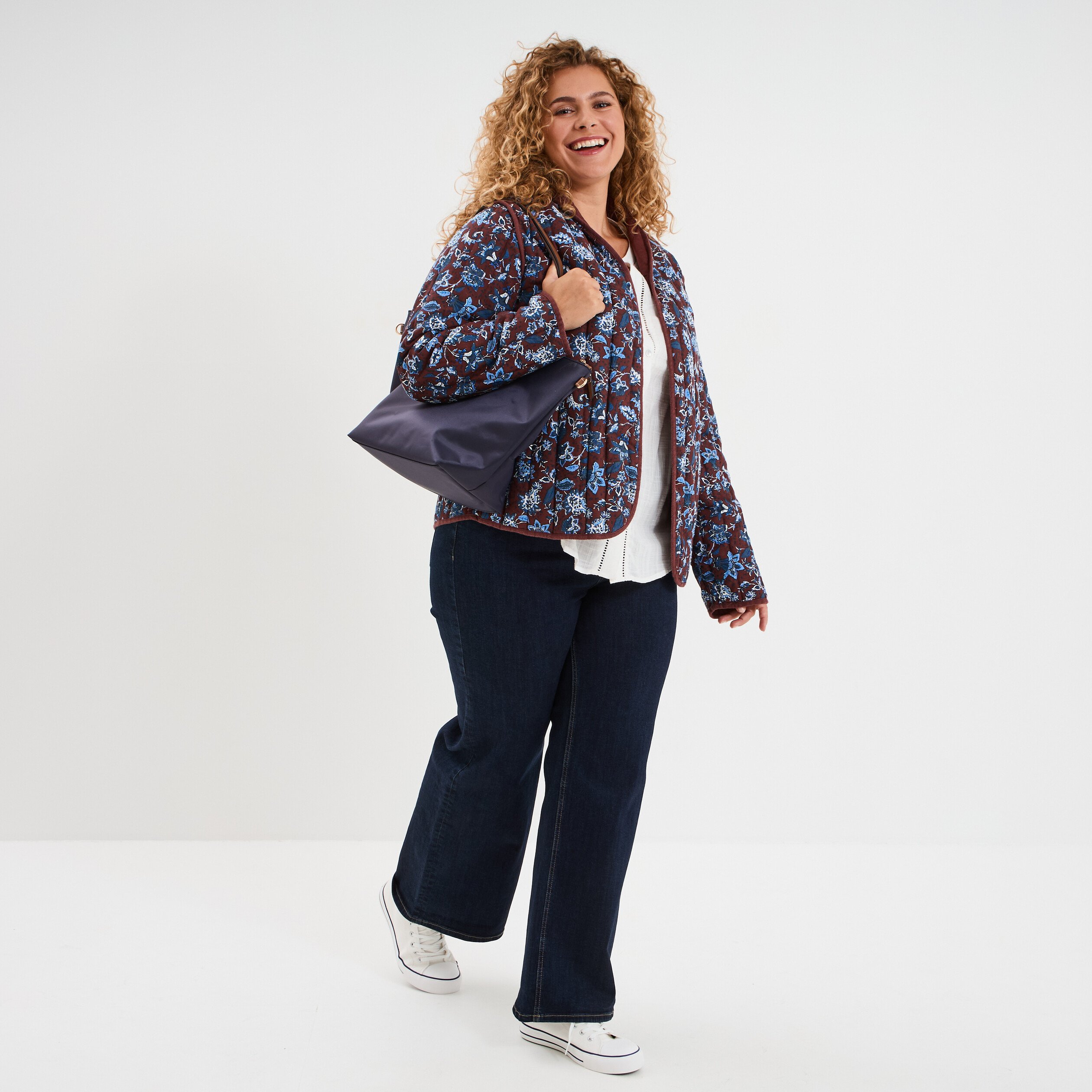 veste matelassee reversible marron femmegt Veste matelassée réversible marron femme grande taille