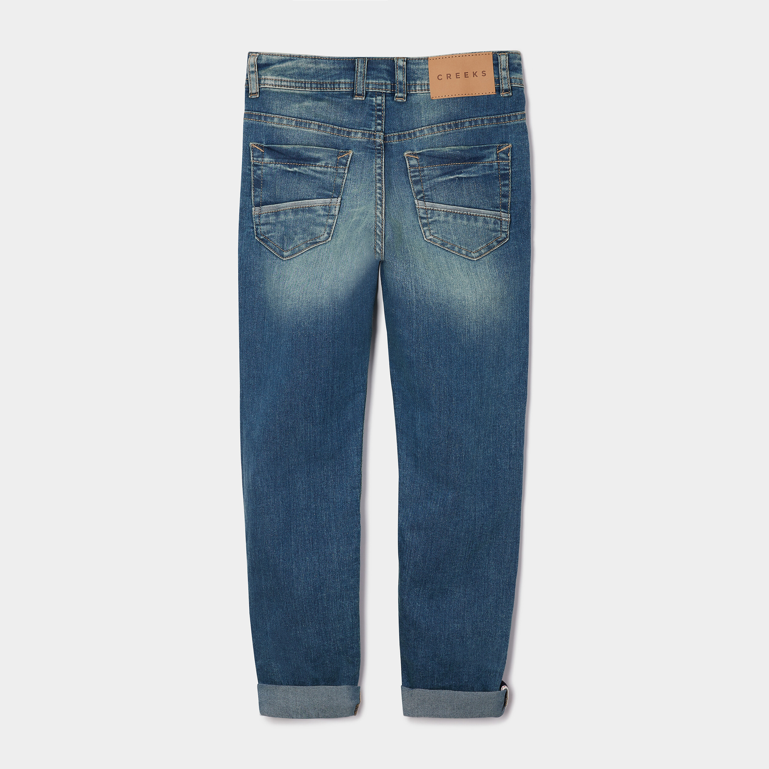 jeans slim stretch creeks denim double stone garcon Jeans slim stretch Creeks denim double stone garçon