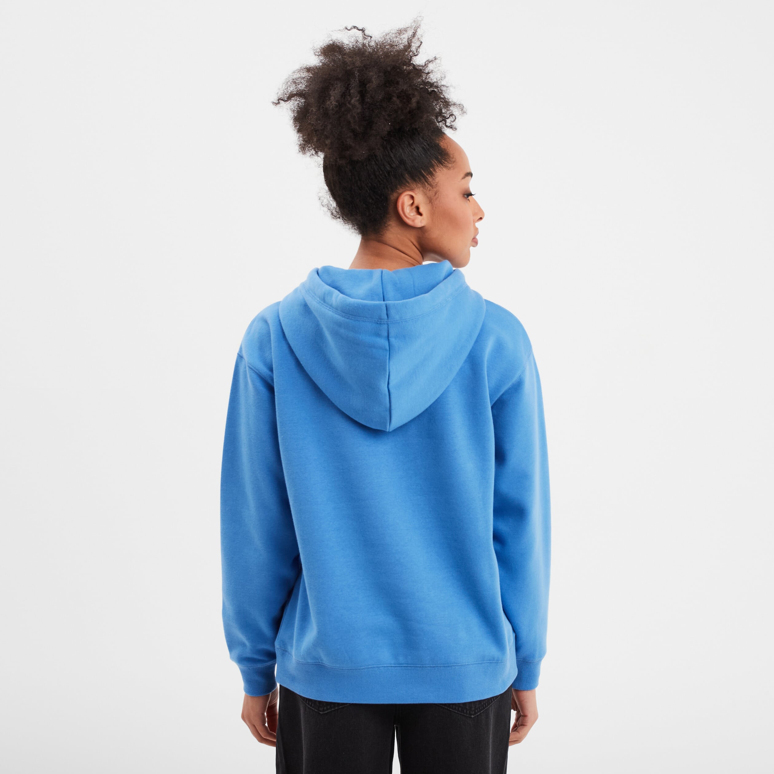 Sweat &agrave; capuche hoodie bleu femme