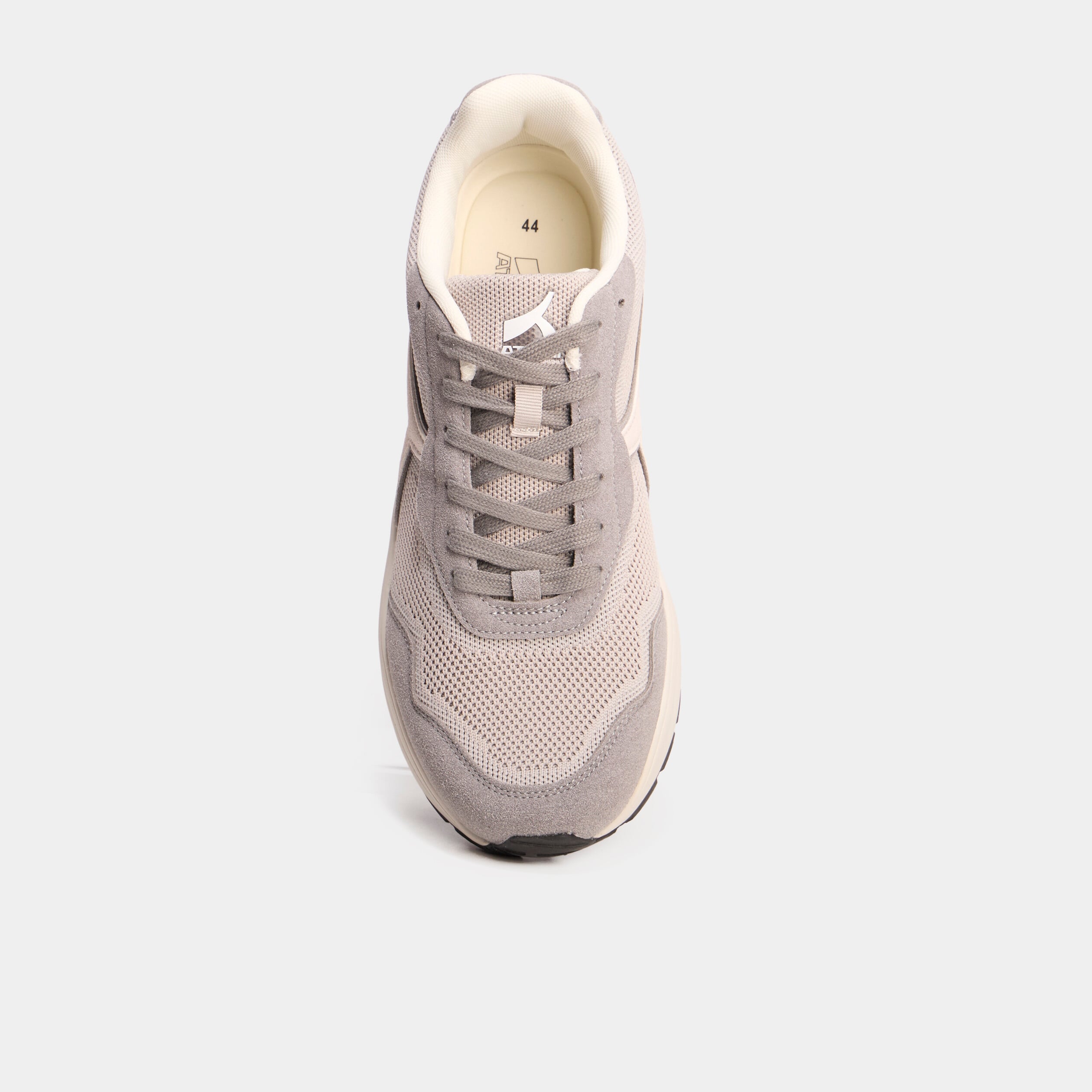 Baskets running de sport &agrave; lacets gris homme