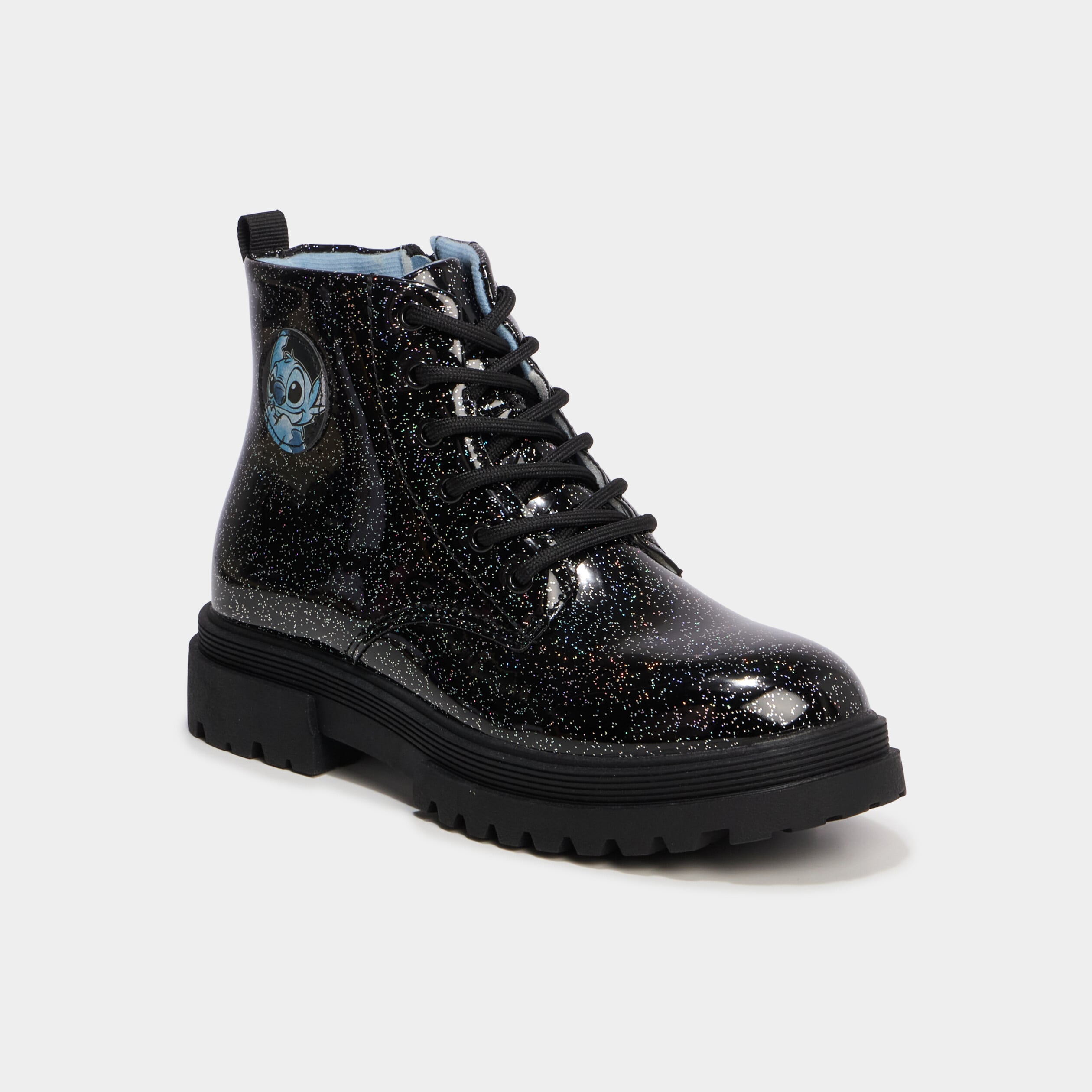 Boots &agrave; paillettes Stitch noir fille
