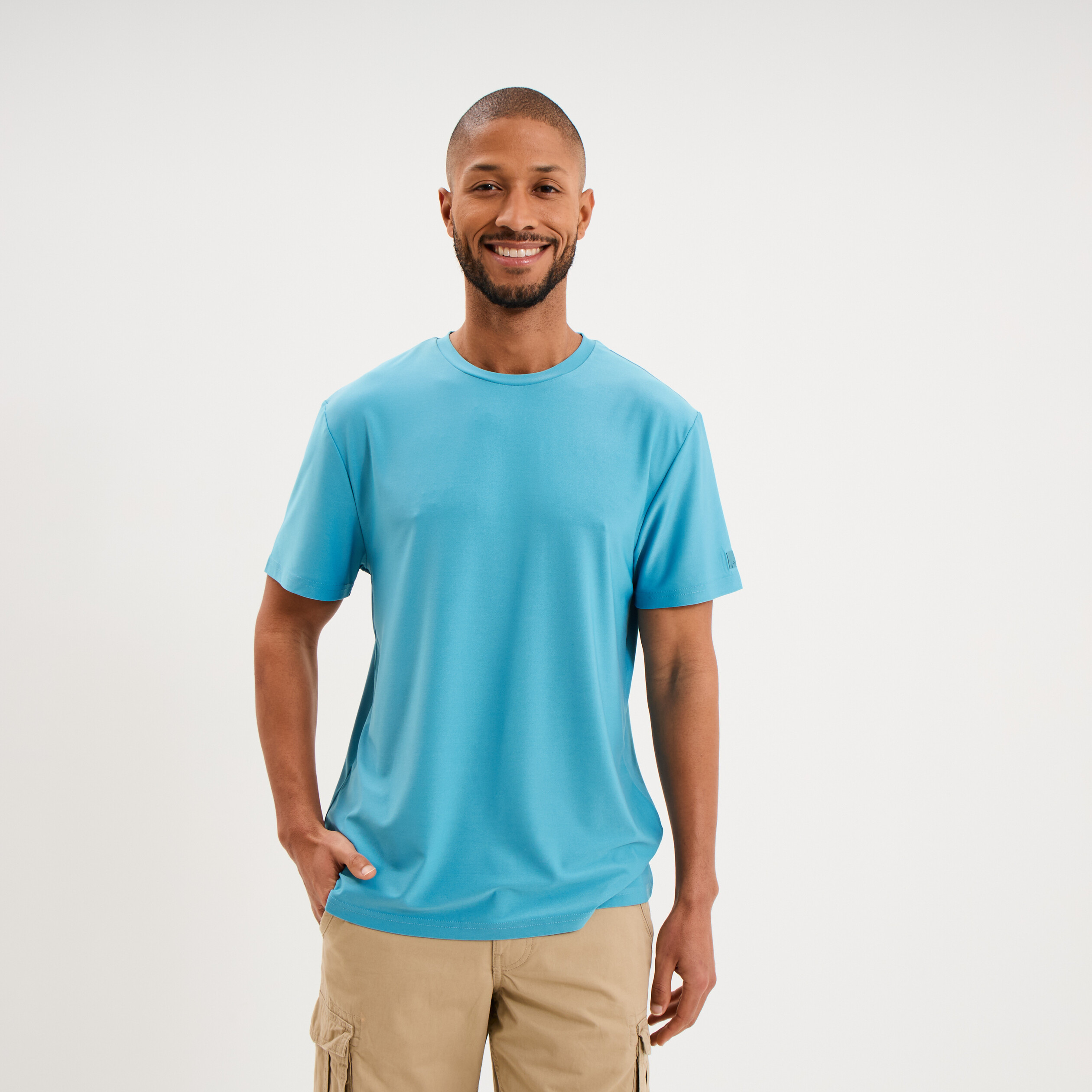 T-shirt confort respirant bleu clair homme