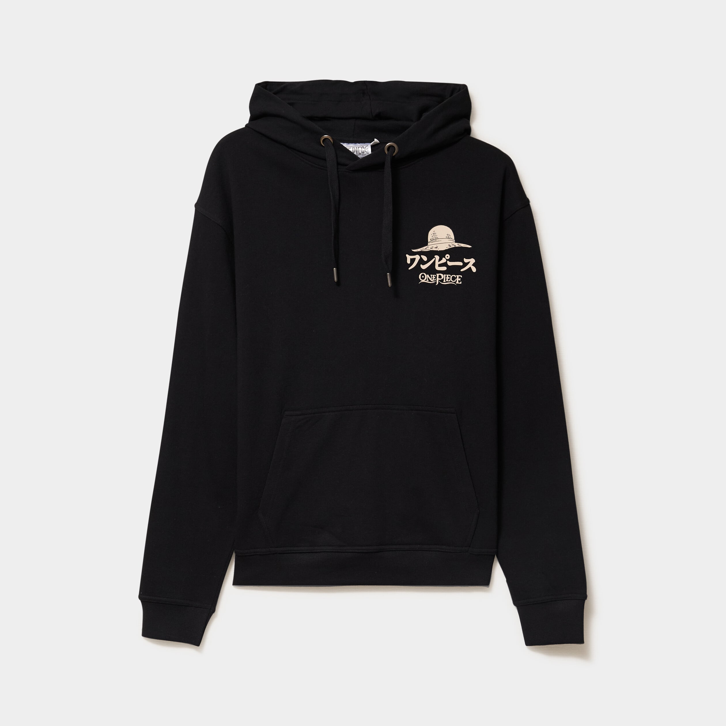 Sweat hoodie molleton One Piece noir homme