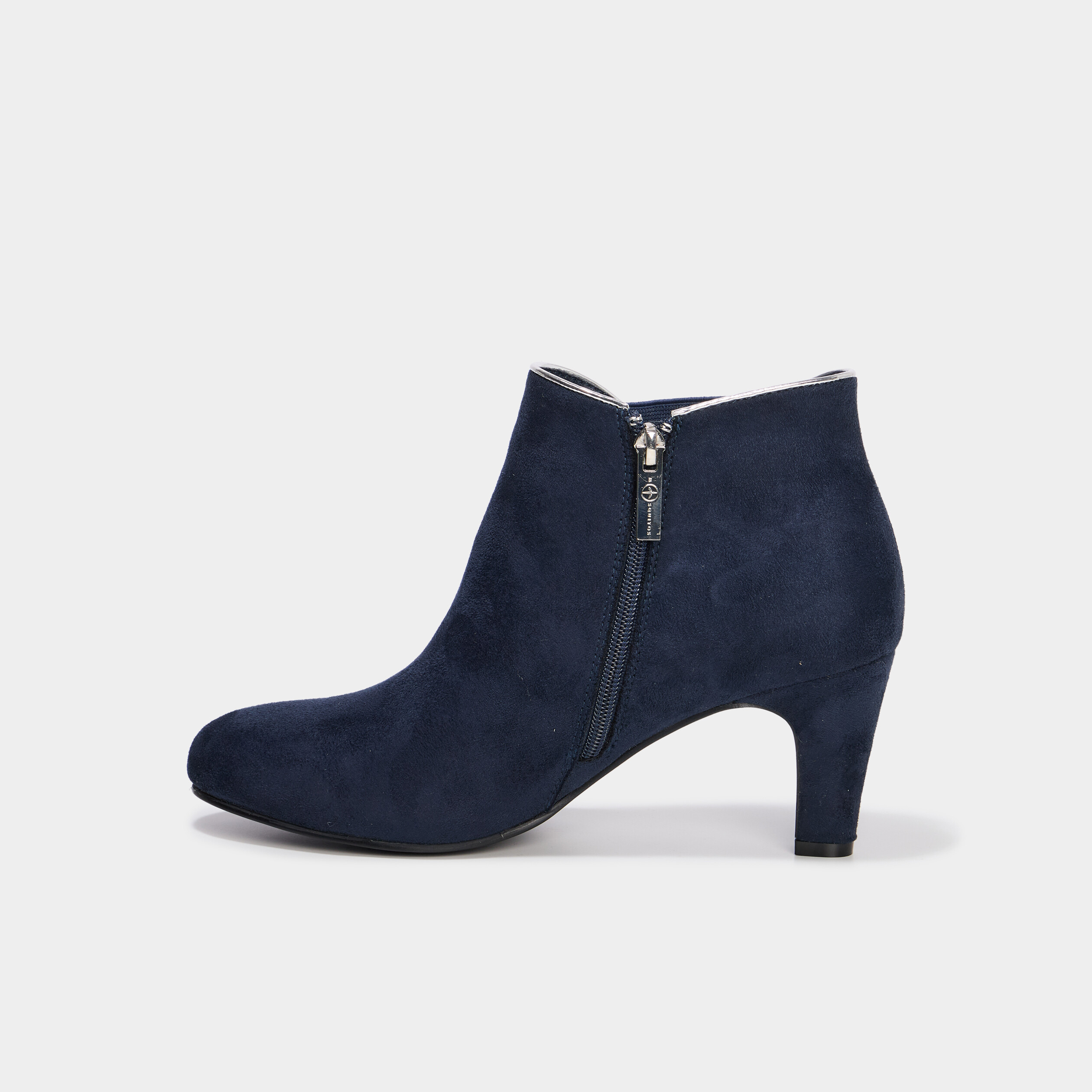 bottines aspect daim a talons mosquitos bleu marine femme Bottines aspect daim à talons Mosquitos bleu marine femme