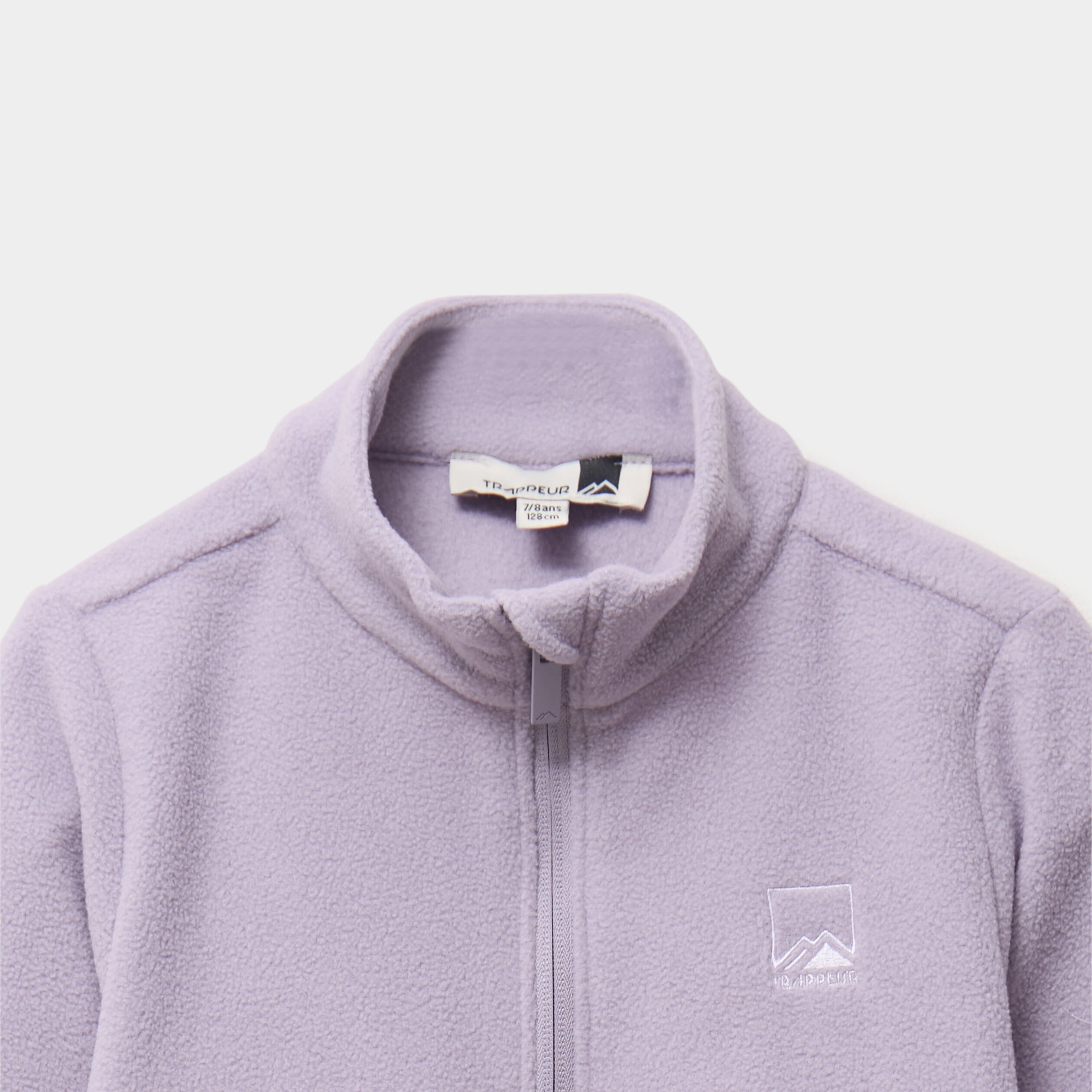 Sweat polaire col camionneur mauve fille