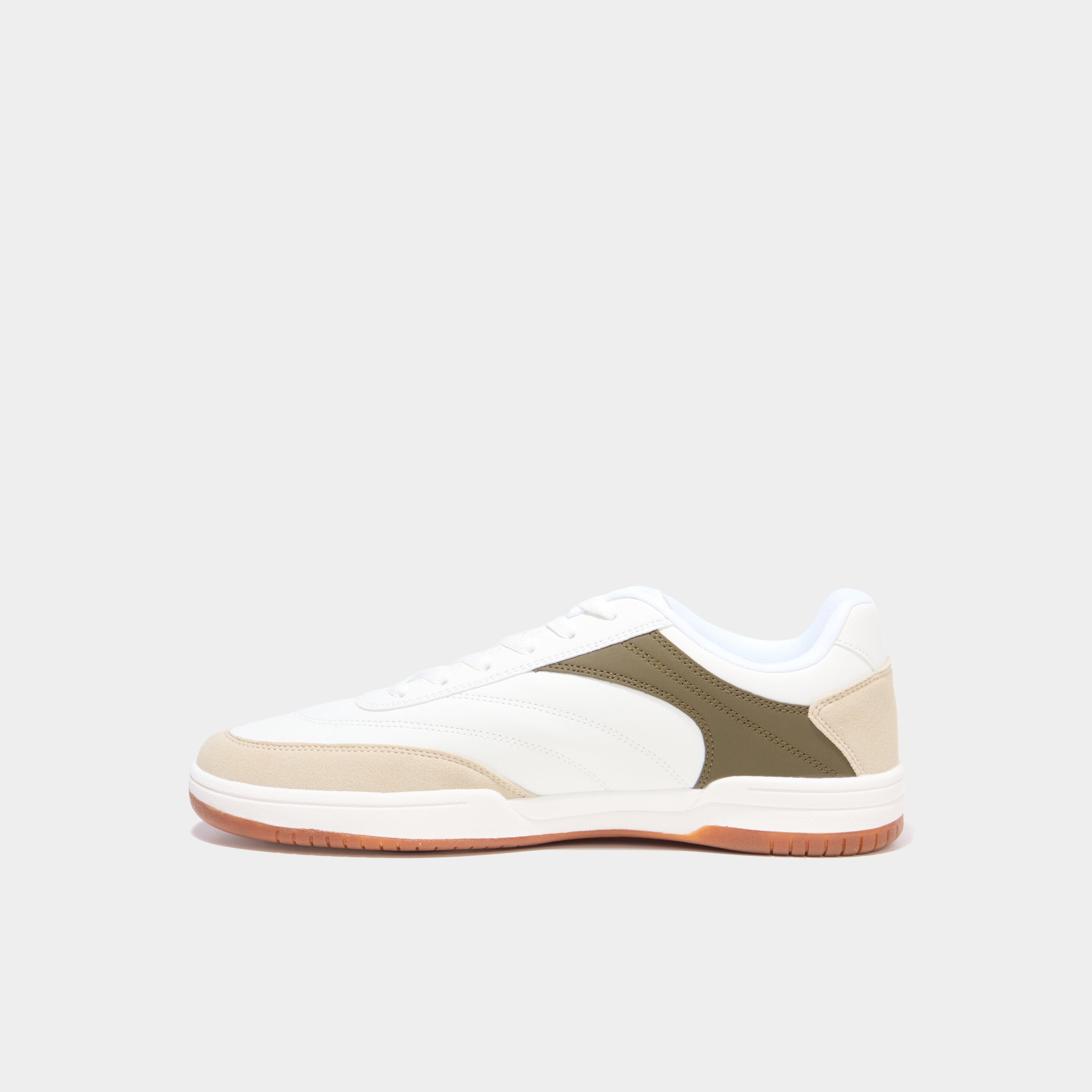 Baskets basses &agrave; lacets blanc homme