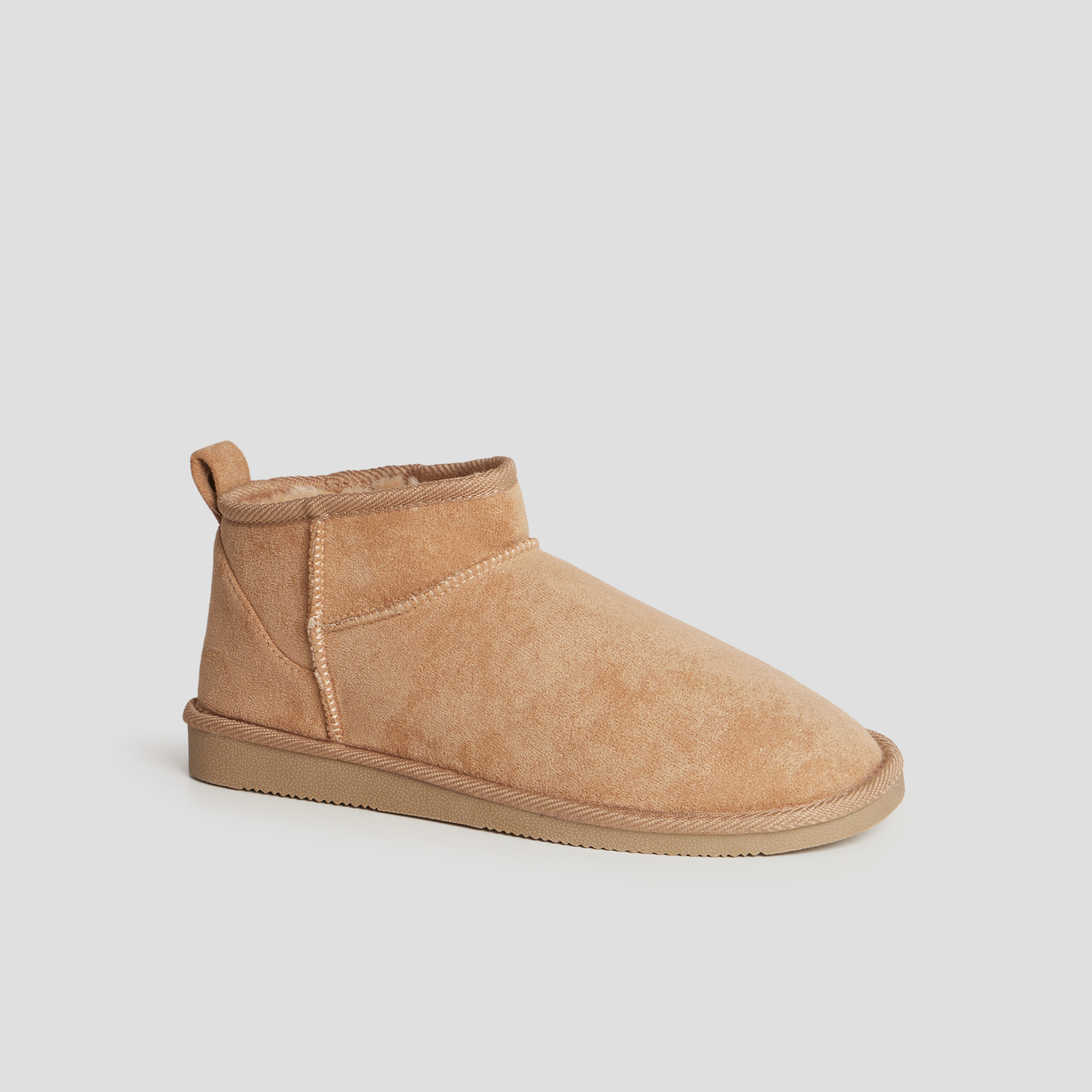 Bottines fourr&eacute;es sable femme