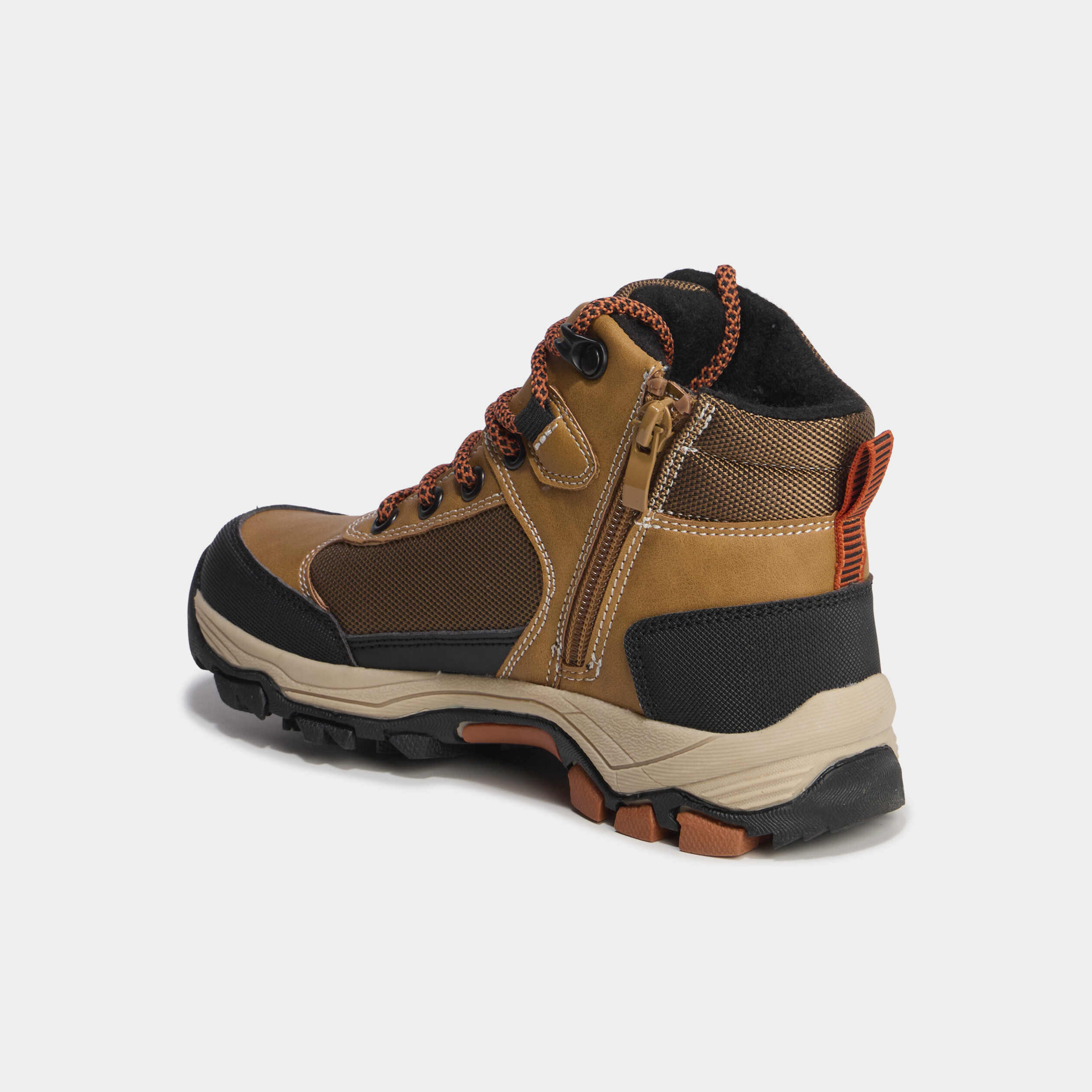 Boots zipp&eacute;es &agrave; lacets camel gar&ccedil;on