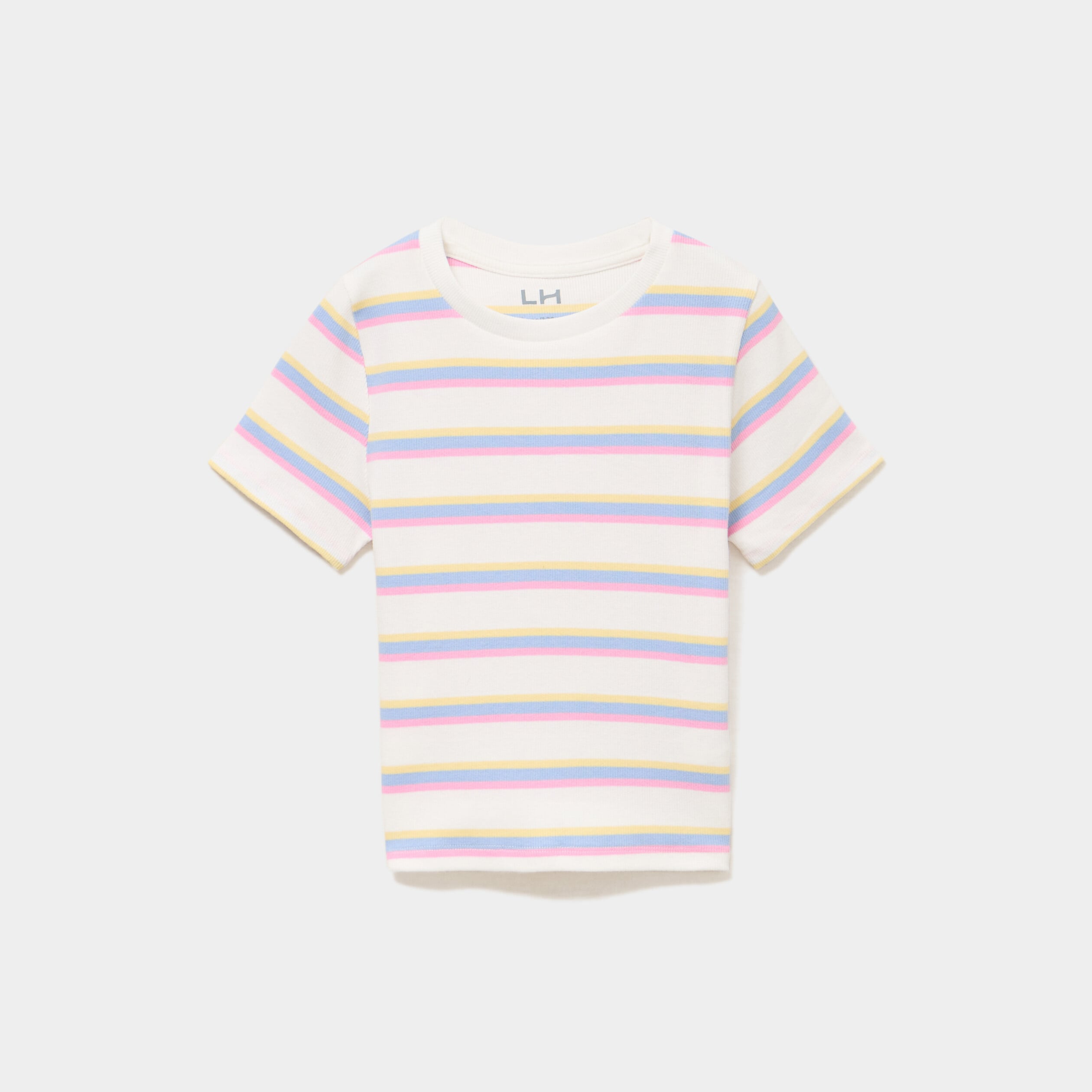 T-shirt c&ocirc;tel&eacute; manches courtes ecru fille