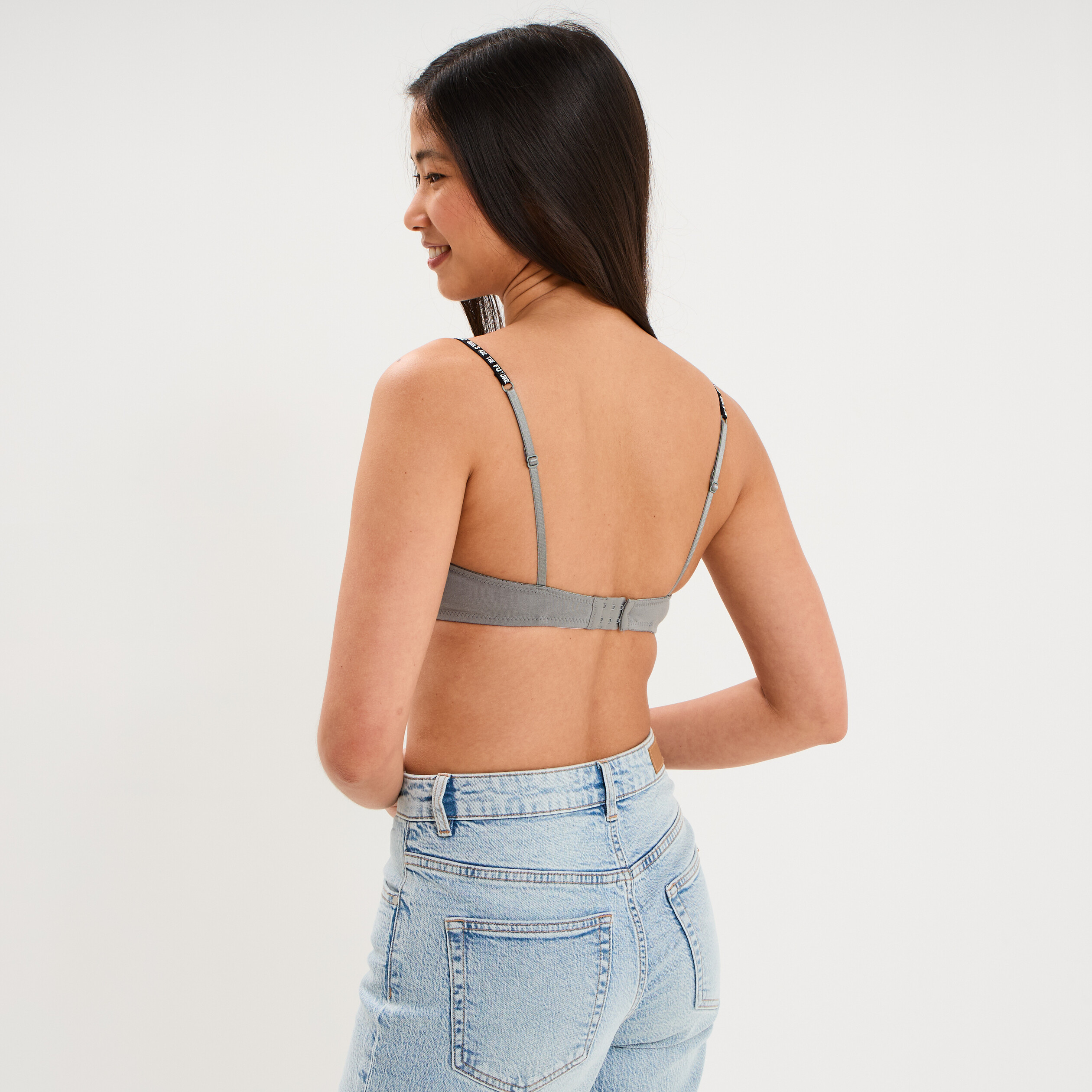 Soutien-gorge triangle padd&eacute; vert clair femme