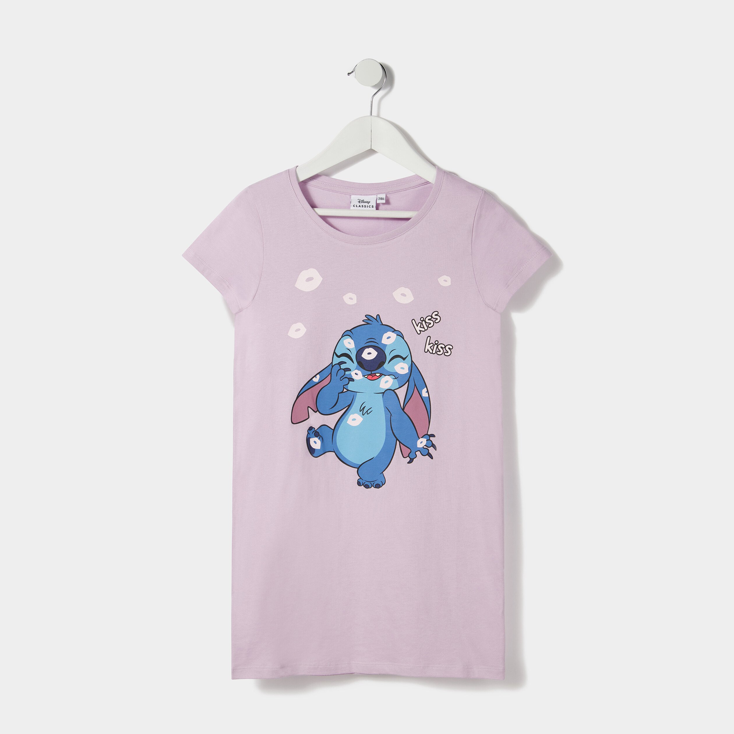 Chemise de nuit droite Lilo et Stitch parme fille