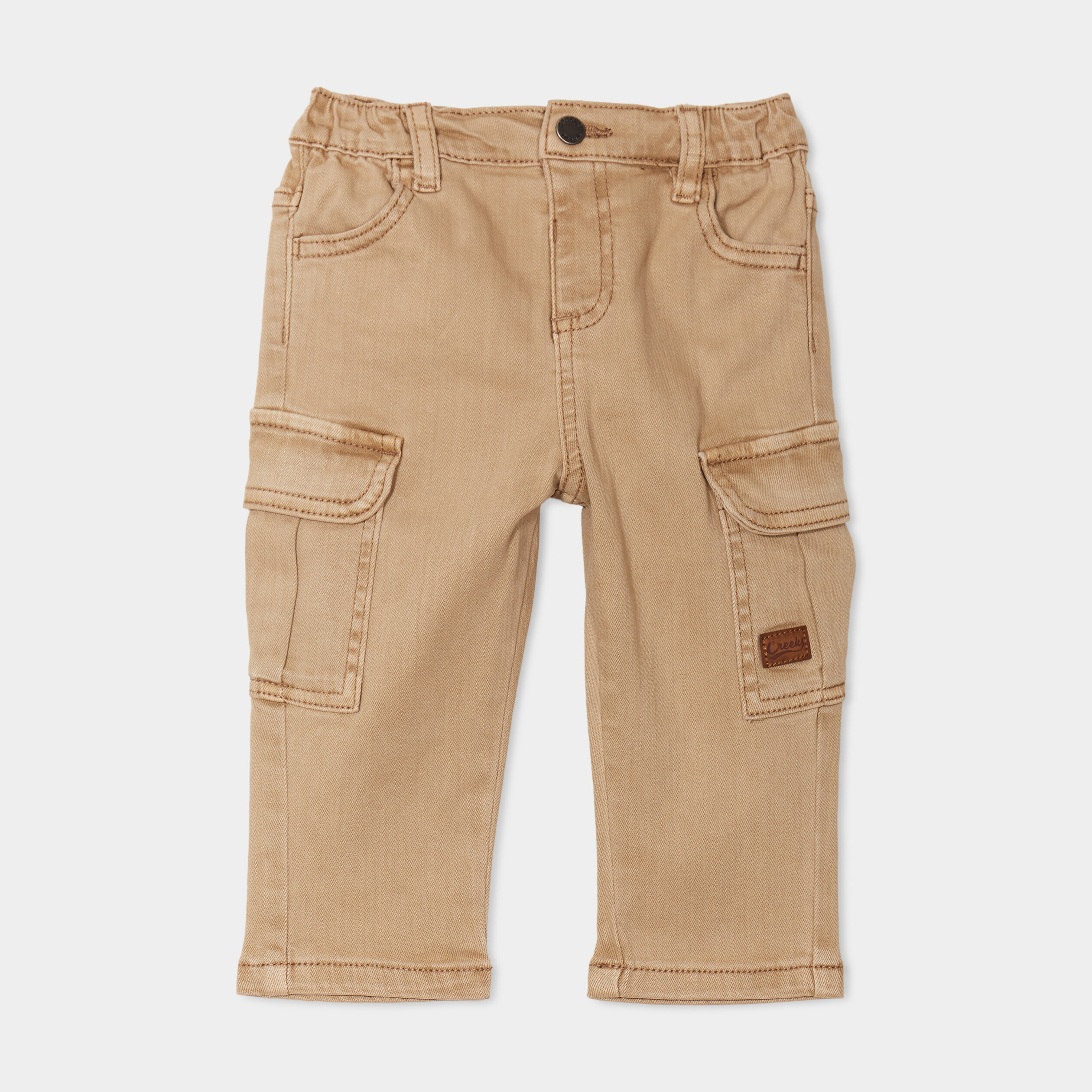pantalon poches a rabat coton creeks taupe bebeg Pantalon poches à rabat coton Creeks taupe bébé garçon
