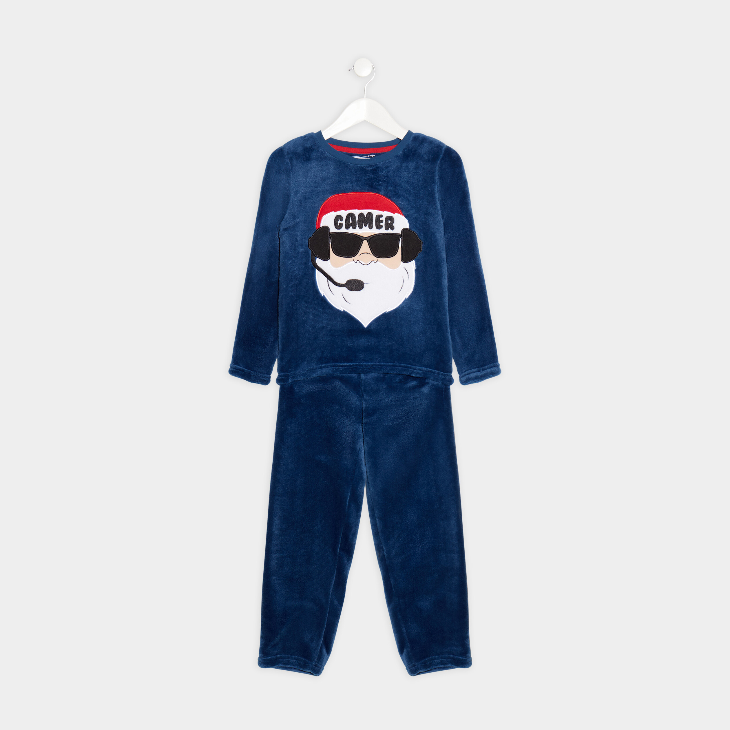 ensemble pyjama de noel 2 pieces bleu garcon Ensemble pyjama de Noël 2 pièces bleu garçon