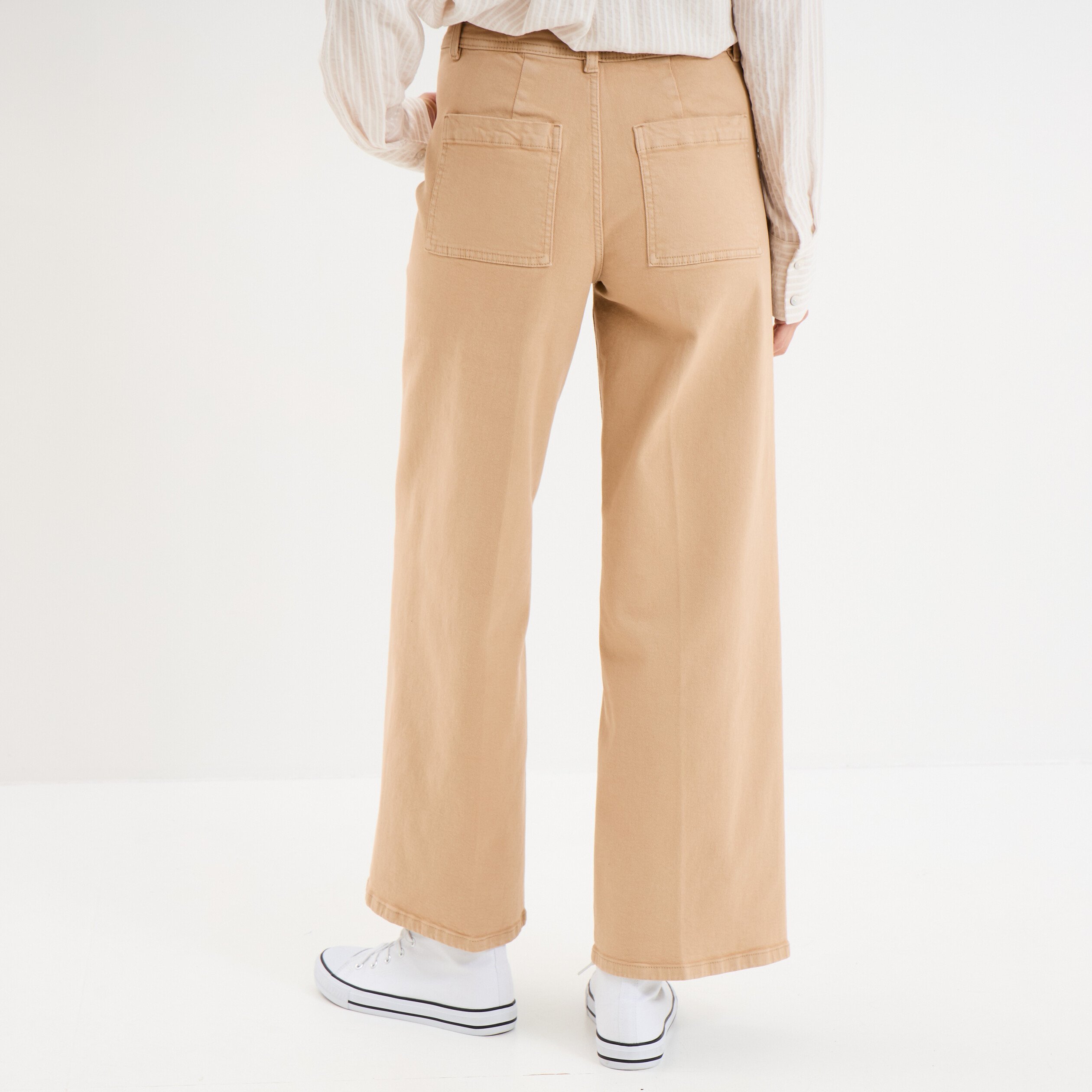 pantalon large 78eme coton sable femme Pantalon large 7/8ème coton sable femme