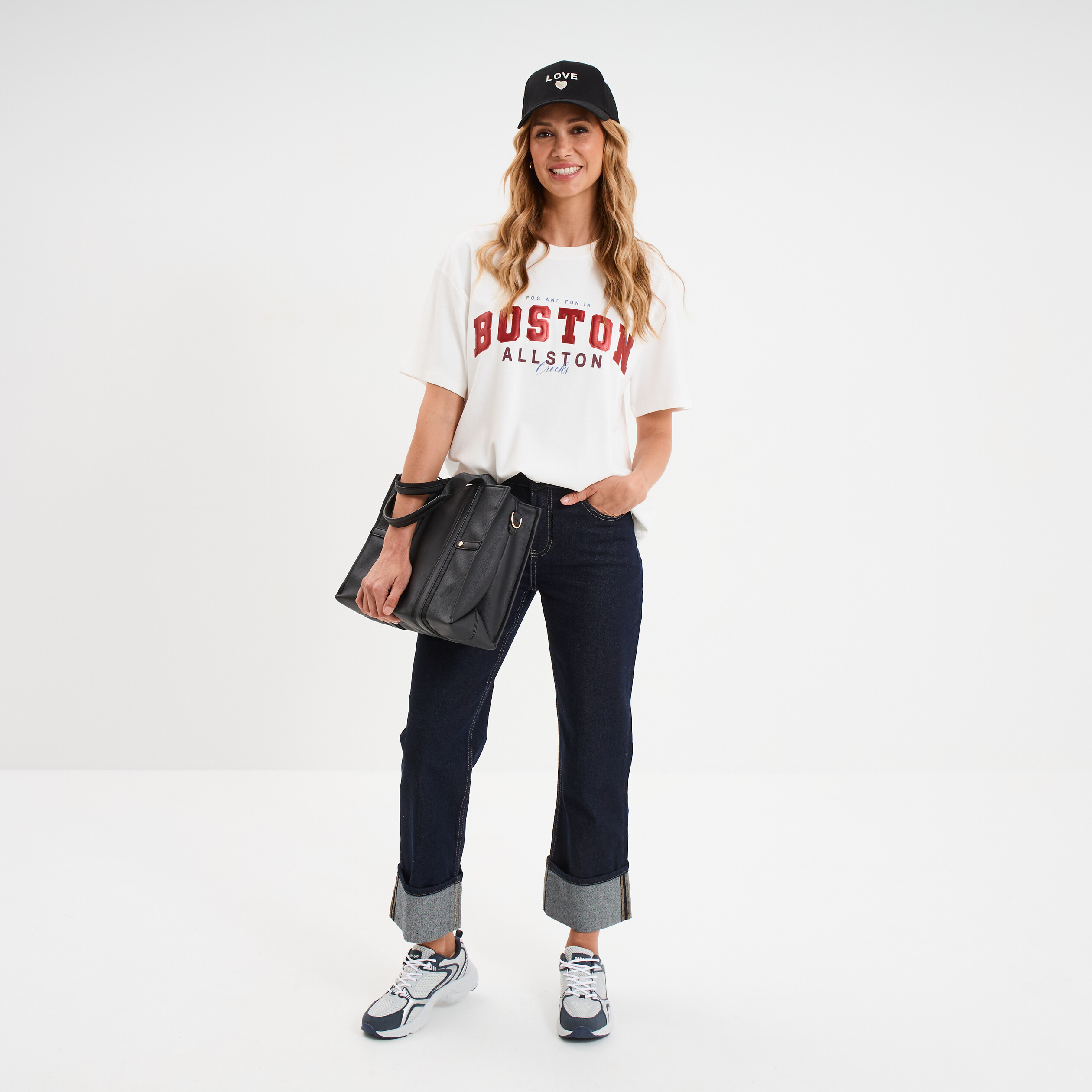 jeans droit taille haute revers 78eme denim brut femme Jeans droit taille haute revers 7/8ème denim brut femme