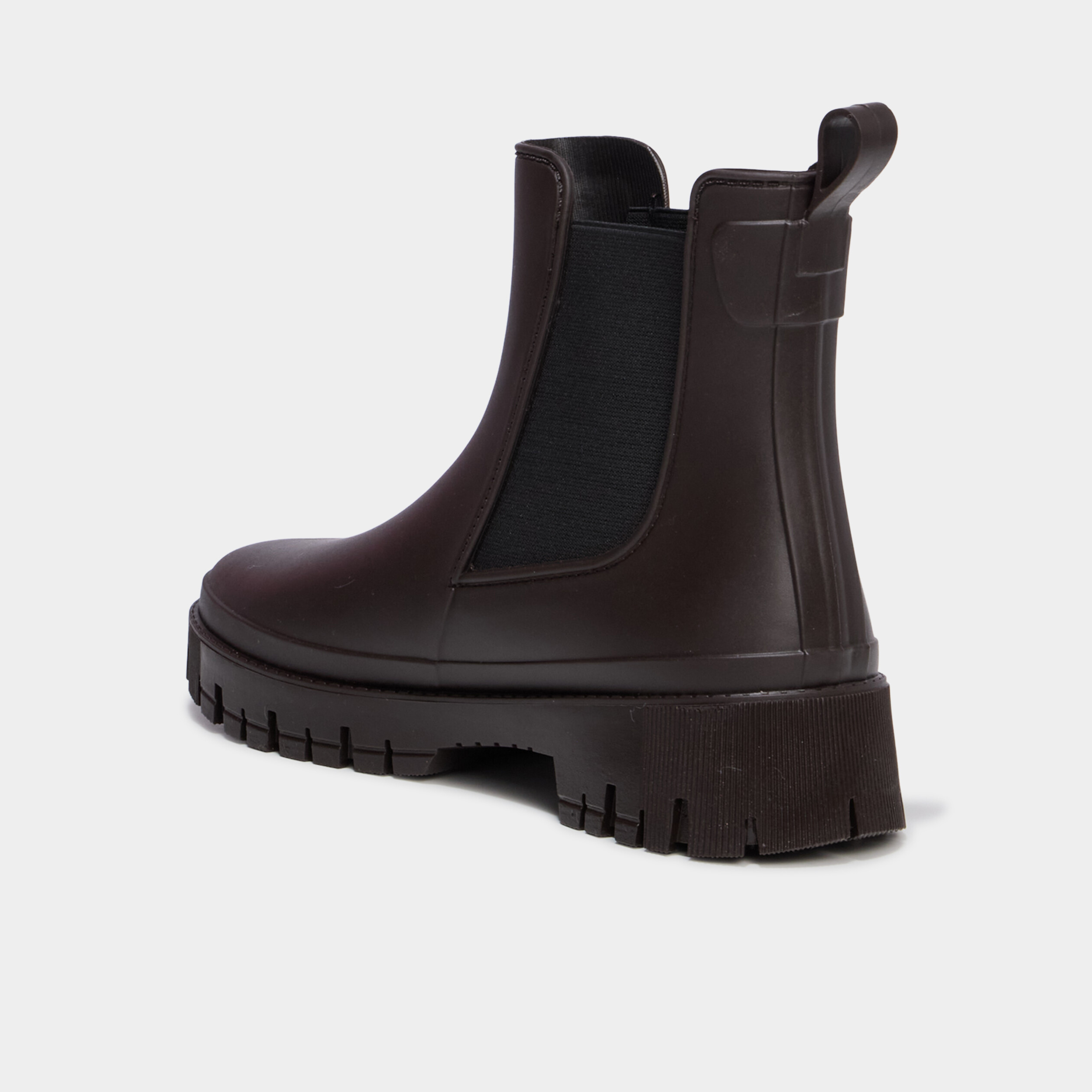 Bottes de pluie crant&eacute;es marron femme