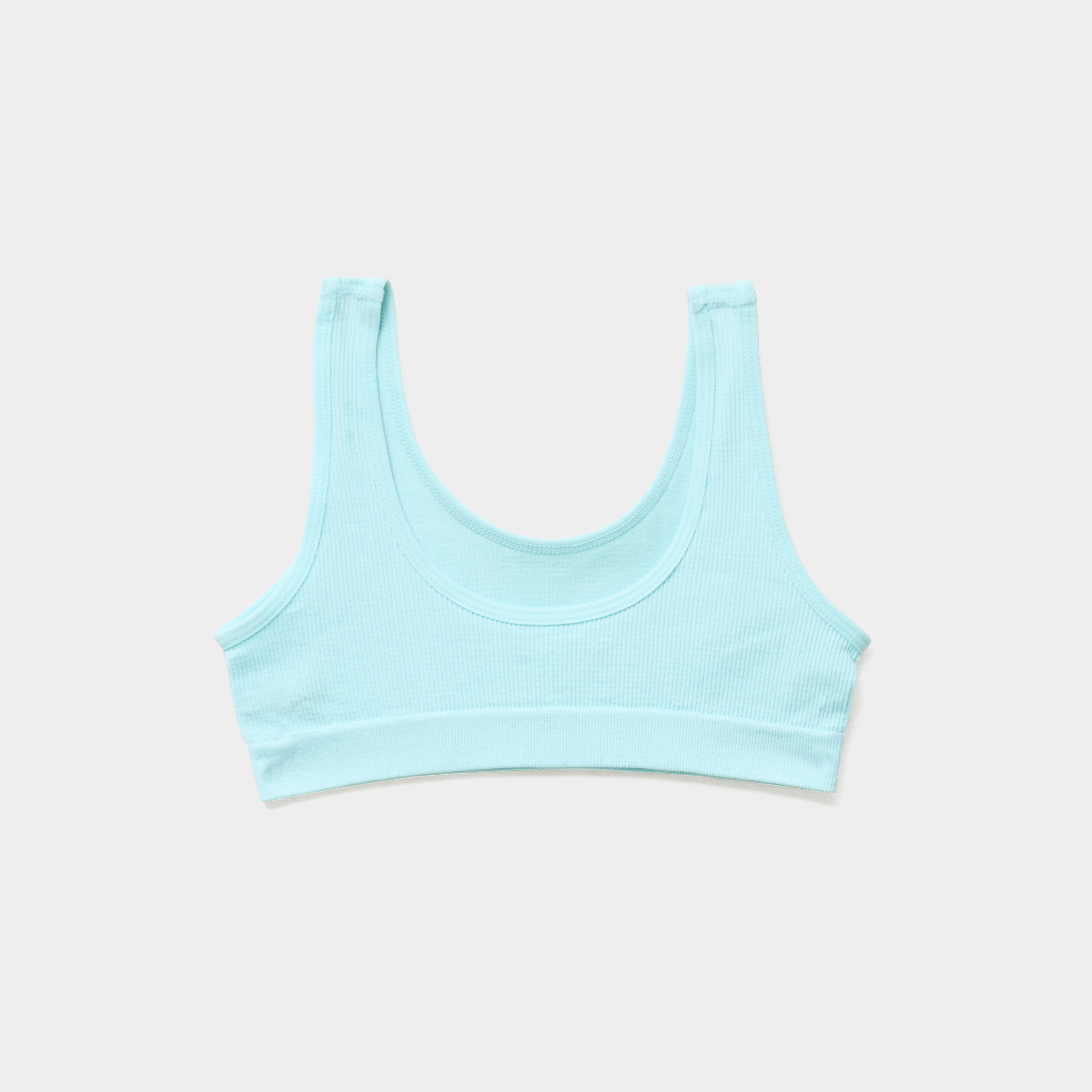 Lot 2 brassi&egrave;res bretelles larges bleu turquoise fille