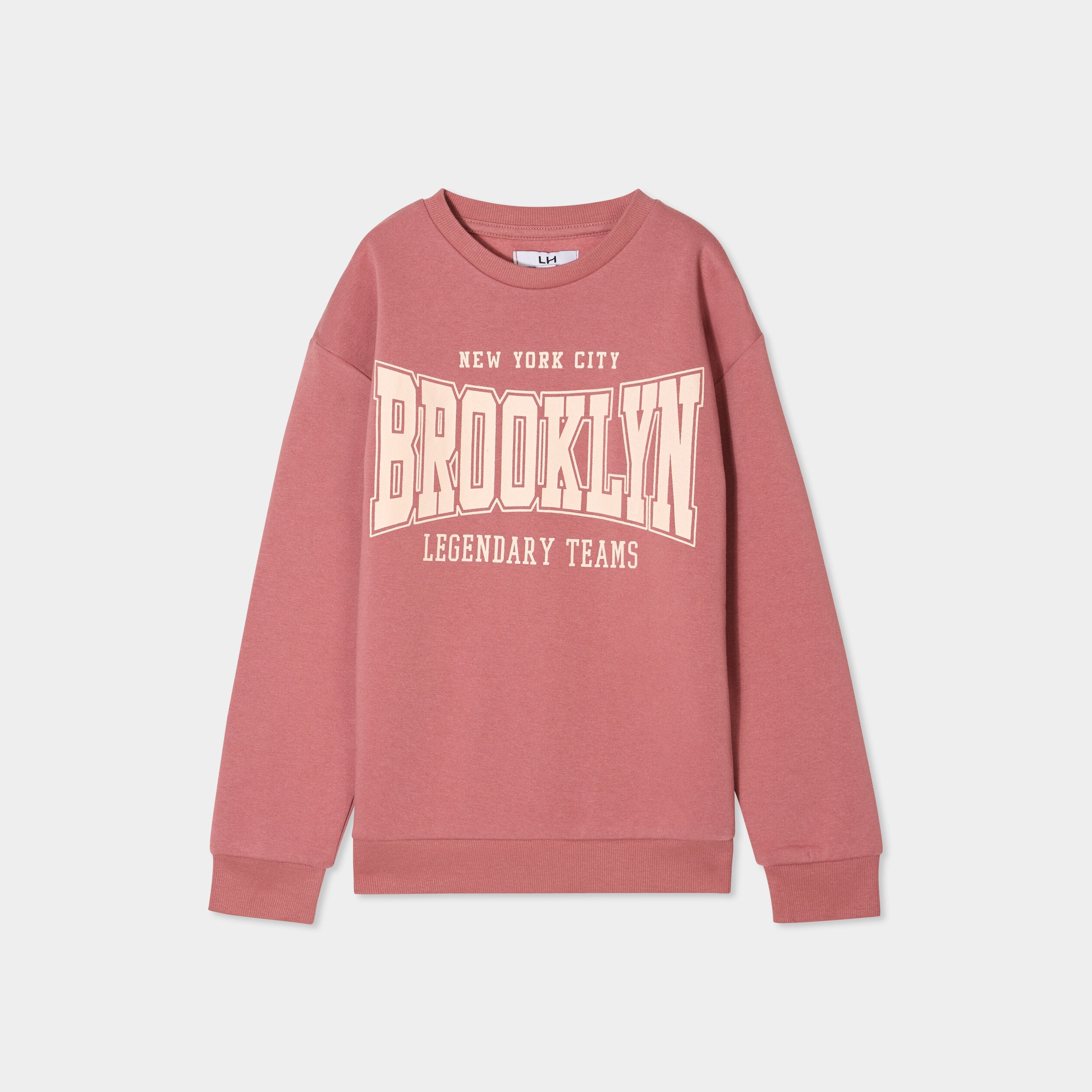 sweat oversize manches longues vieux rose garcon Sweat oversize manches longues vieux rose garçon