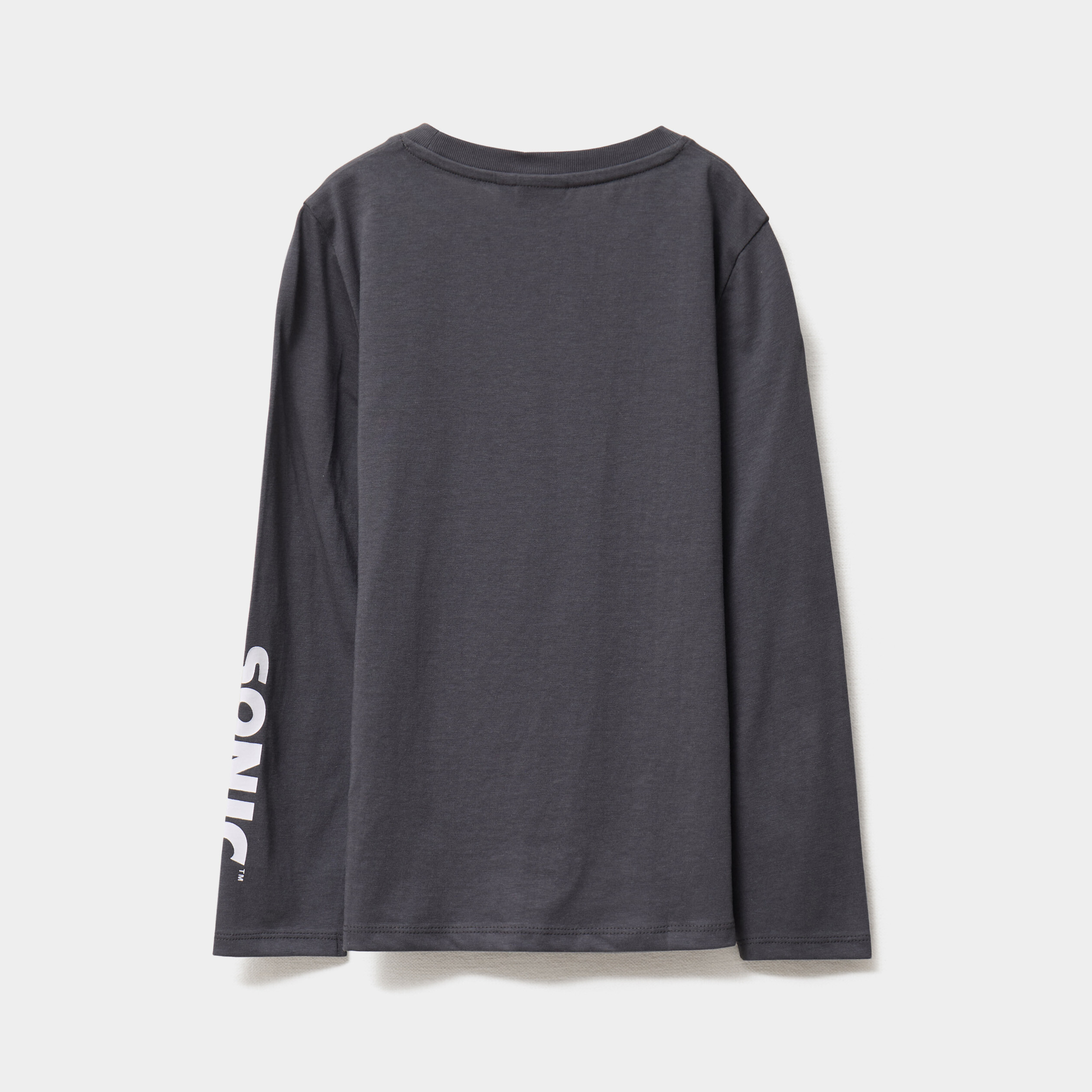 t shirt manches longues coton sonic gris fonce garcon T-shirt manches longues coton Sonic gris foncé garçon