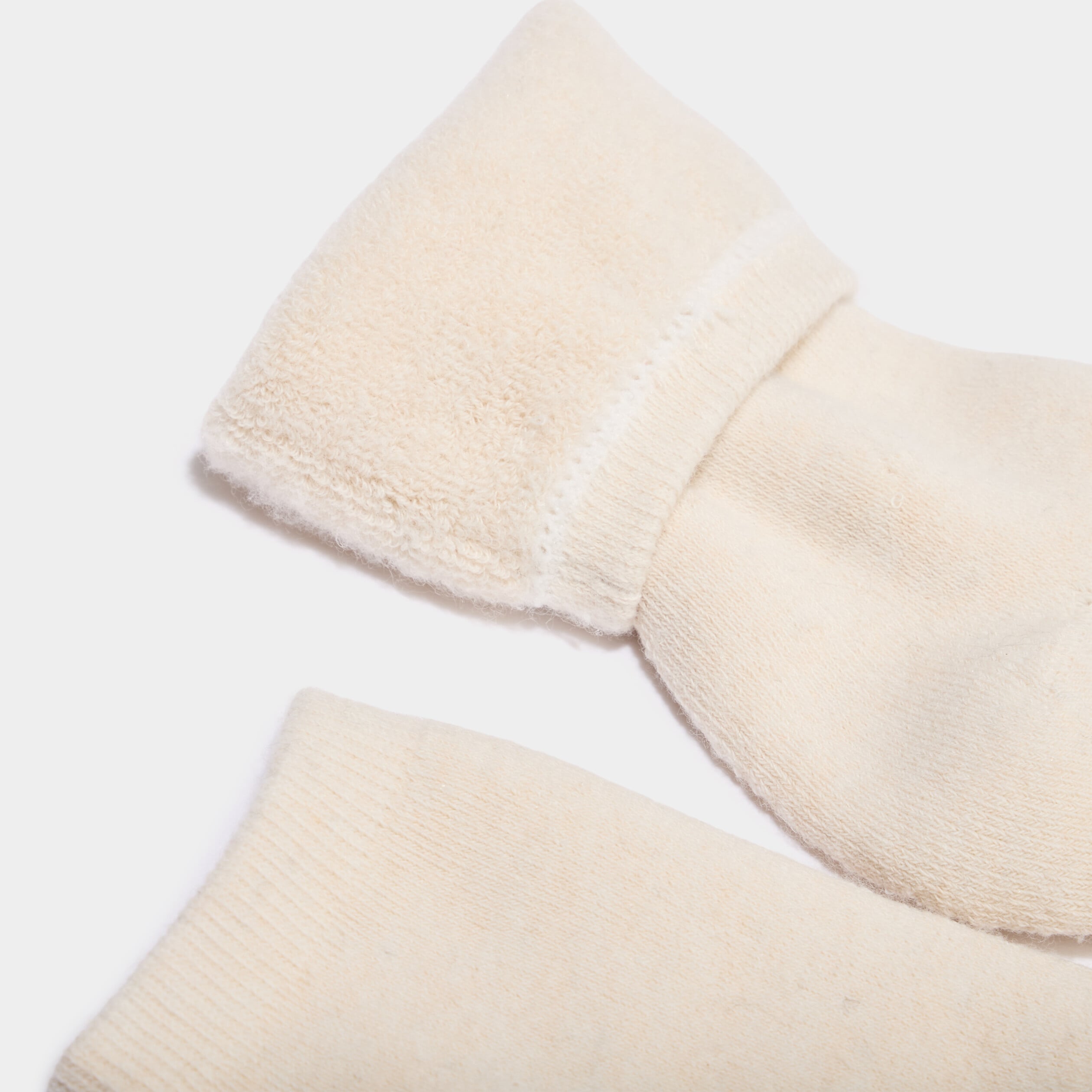 Lot 2 paires chaussettes thermiques ivoire femme