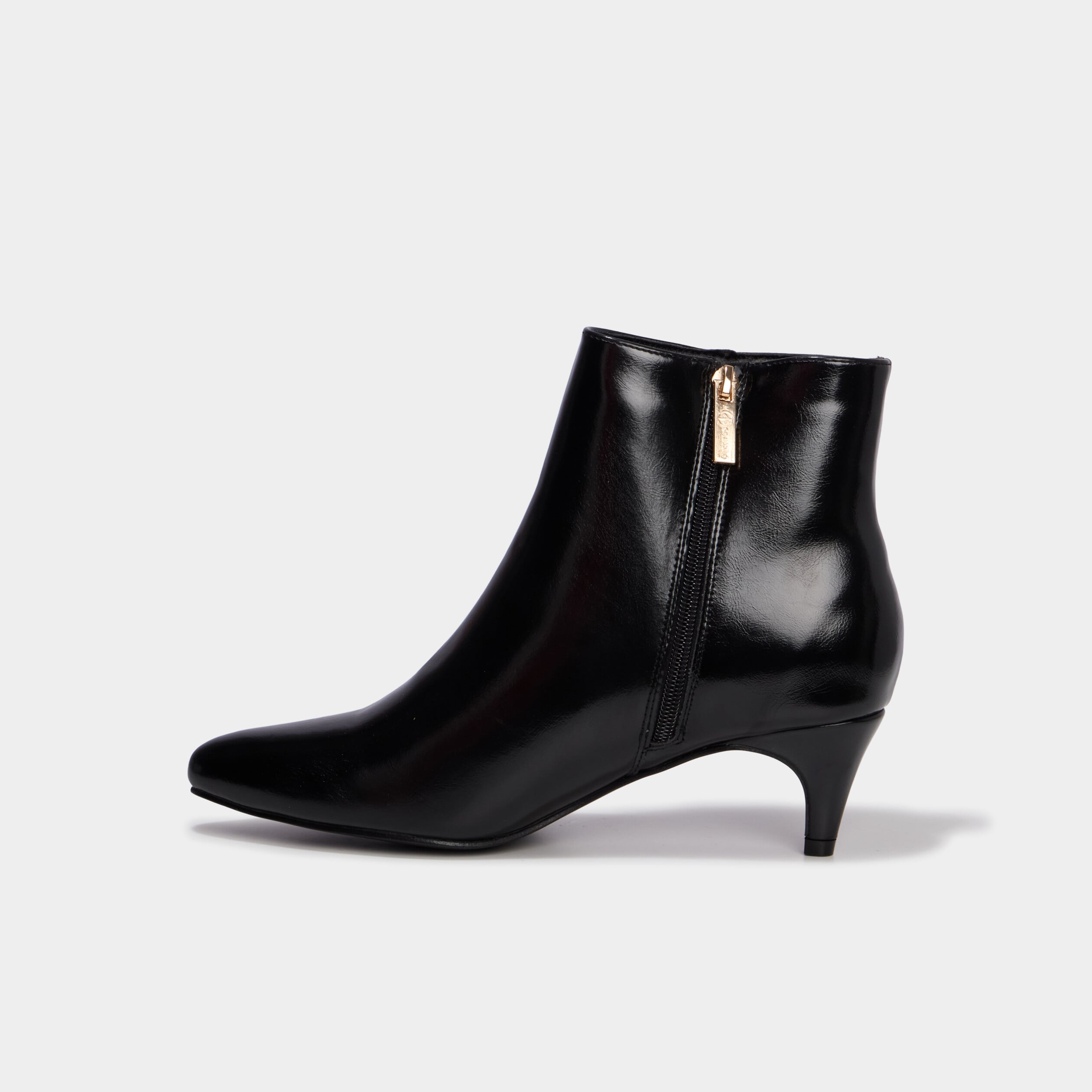 Boots vernies kitten heels noir femme