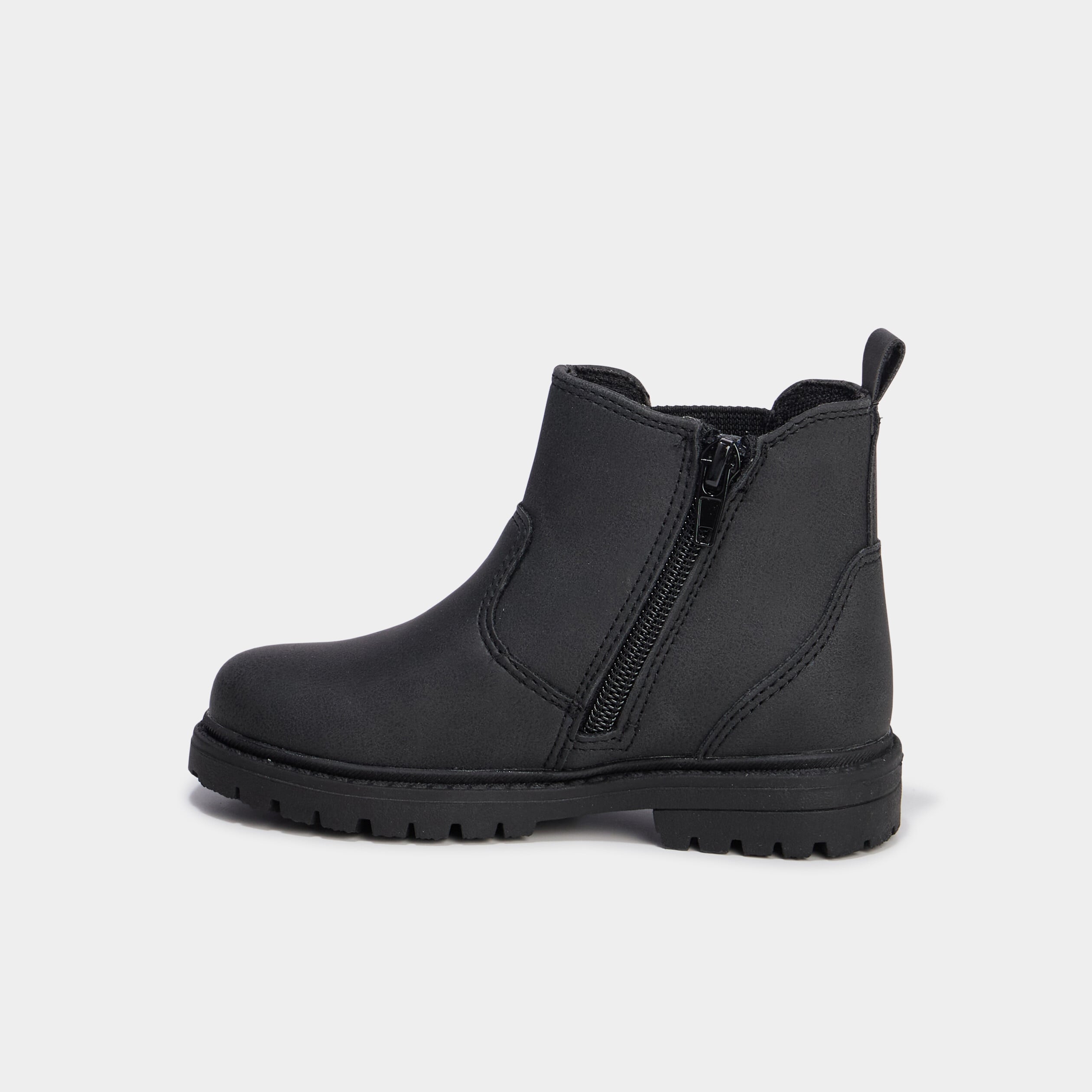 Boots crant&eacute;es noir gar&ccedil;on