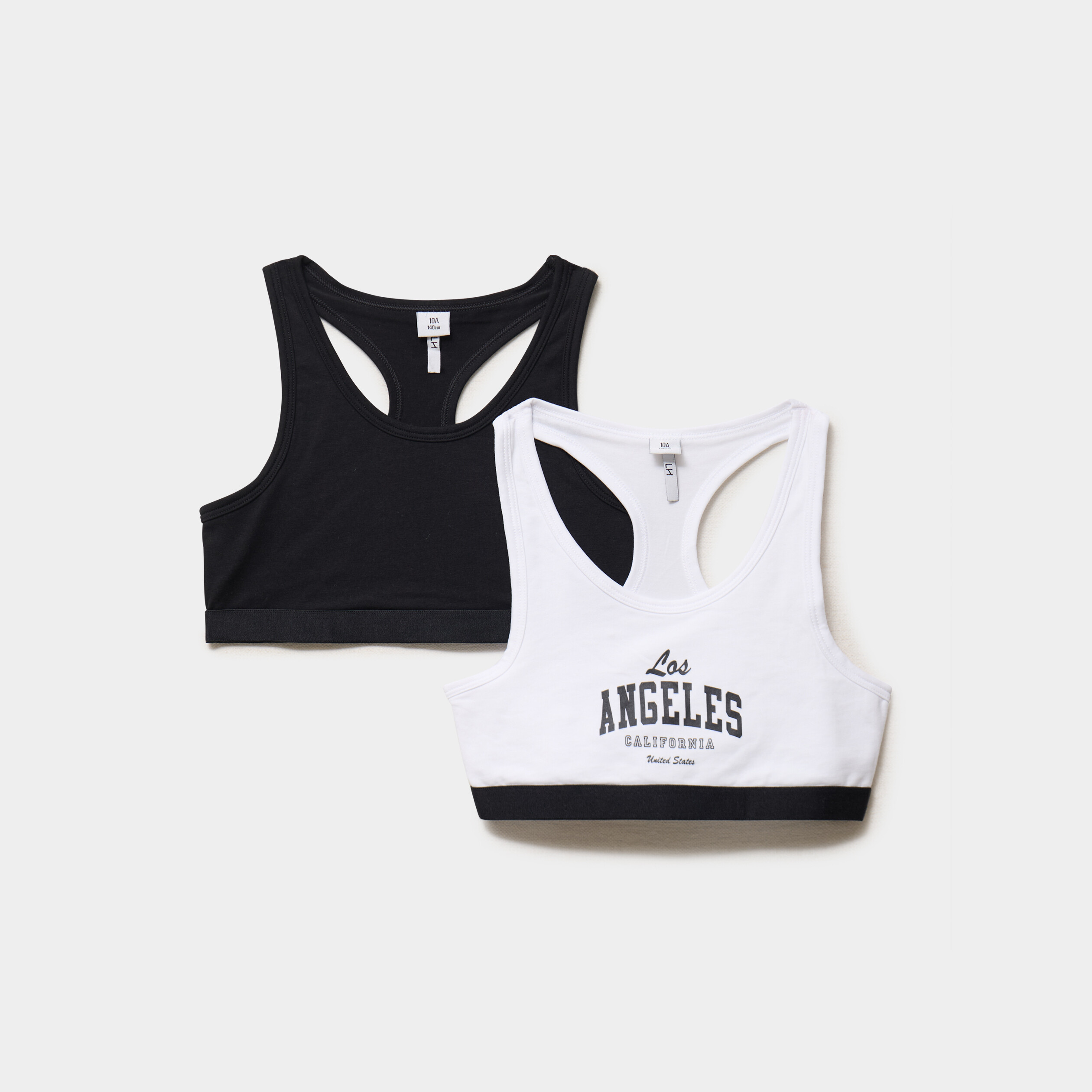 Lots 2 brassi&egrave;res coton blanc fille