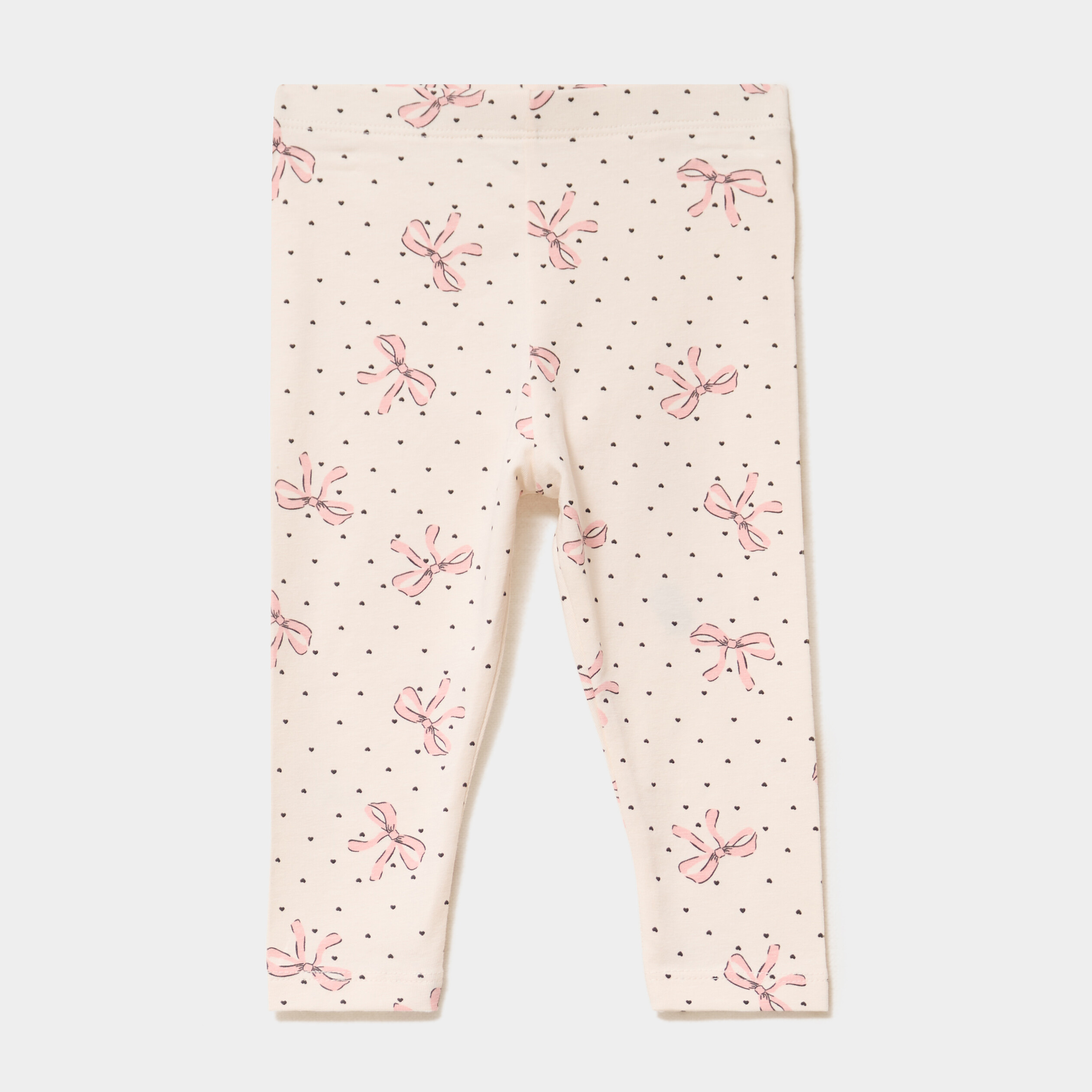 Legging coton majoritaire creme b&eacute;b&eacute; fille