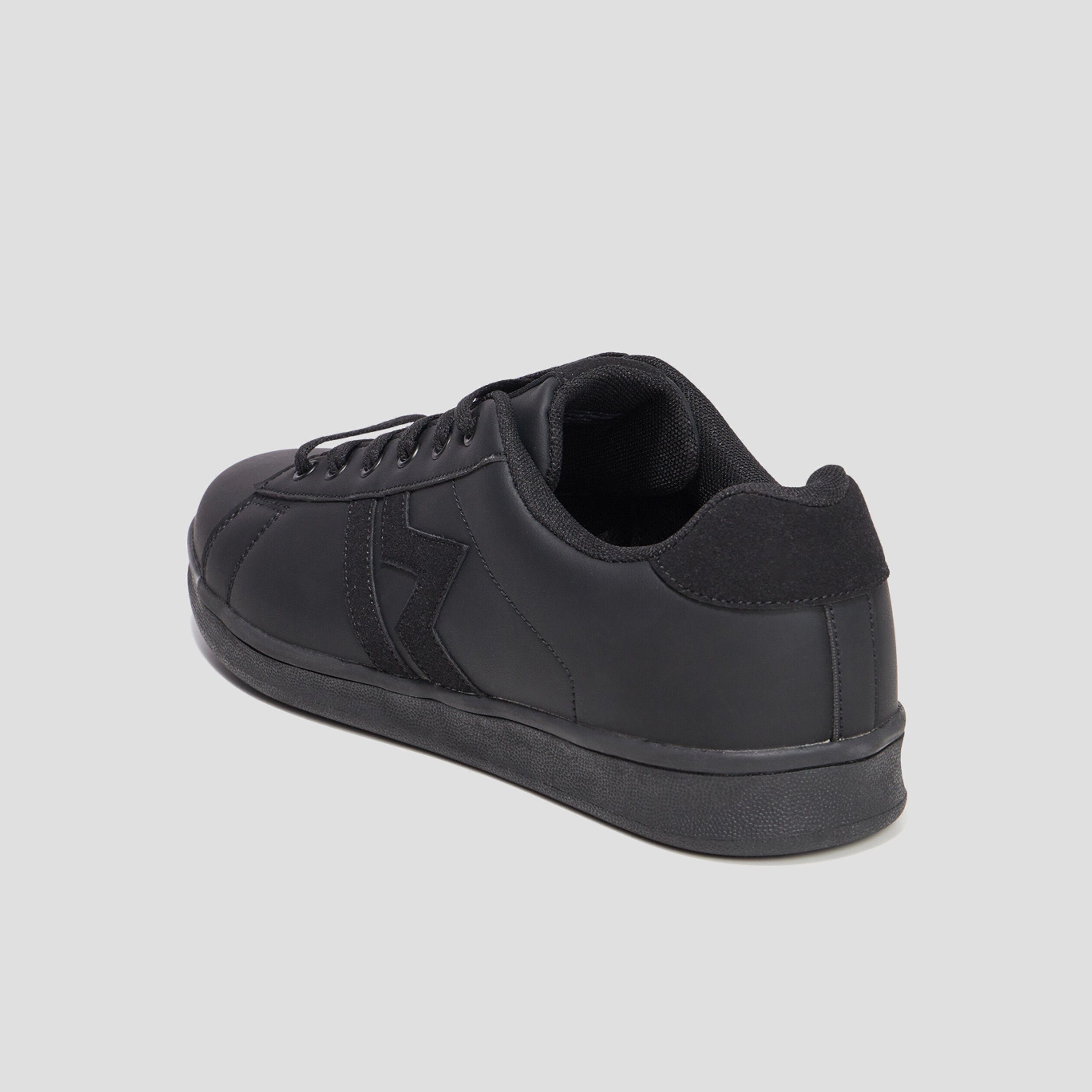 Tennis basses à lacets noir homme