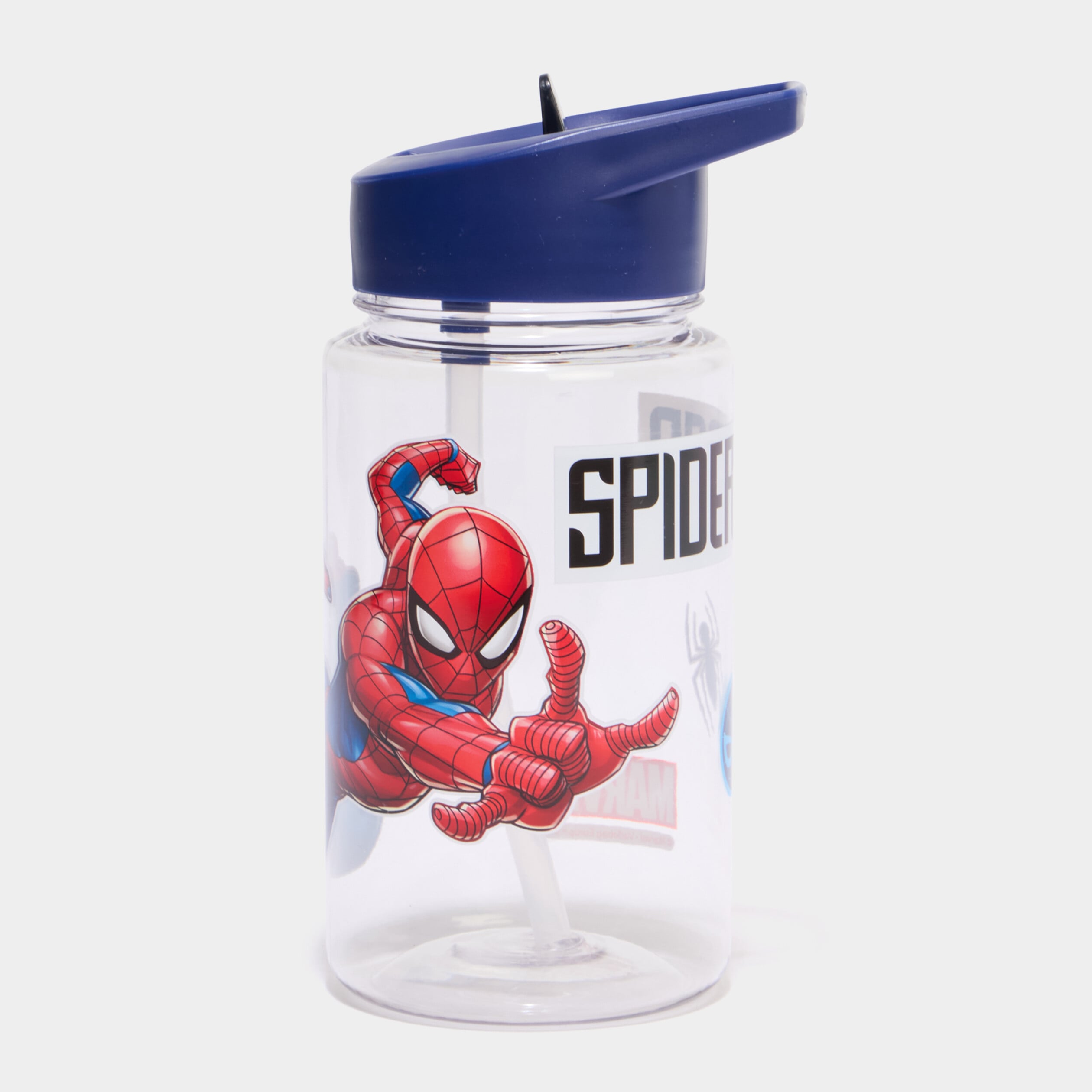 Gourde Spider-Man avec paille int&eacute;gr&eacute;e multicolore mixte