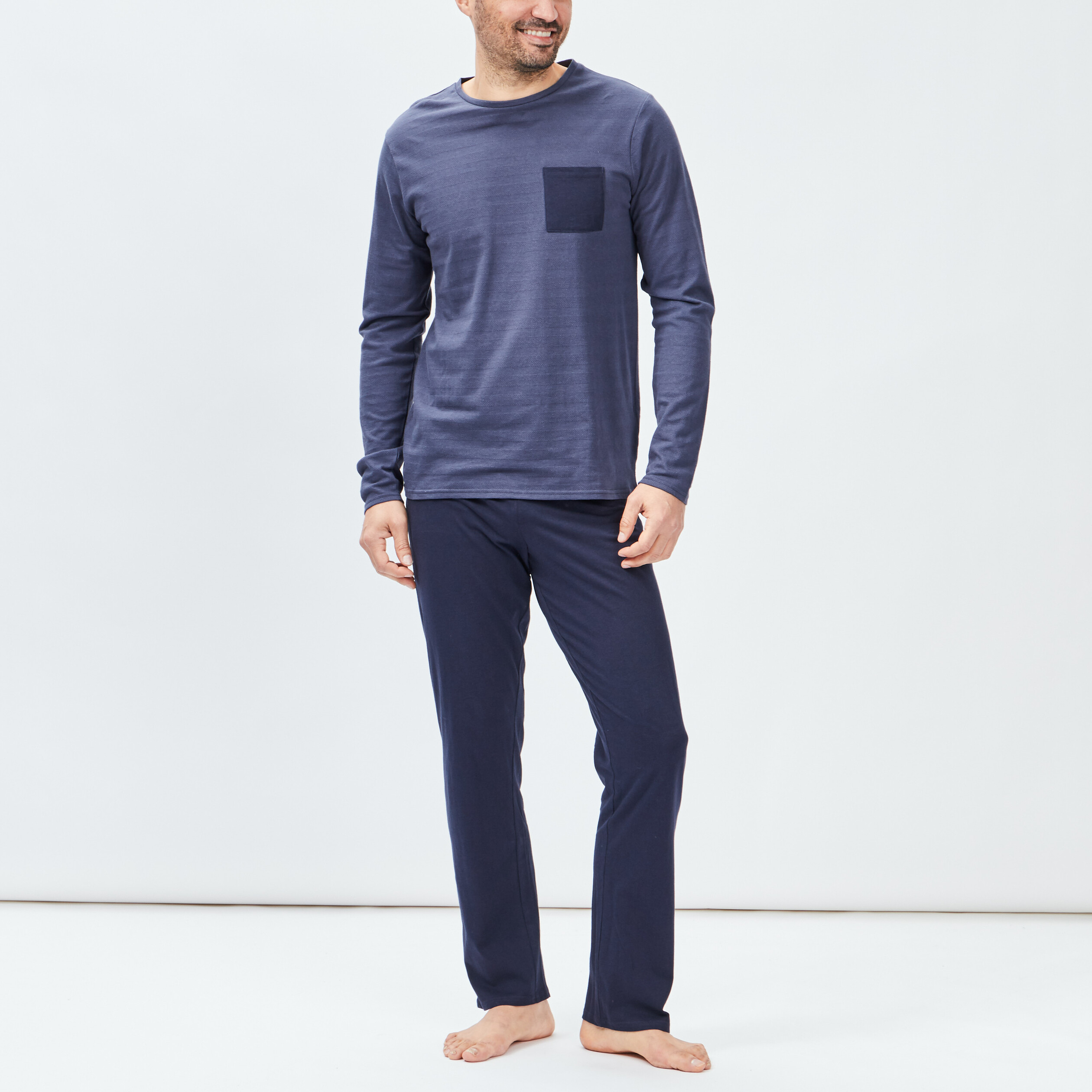 ensemble pyjama 2 pieces bleu marine homme Ensemble pyjama 2 pièces bleu marine homme
